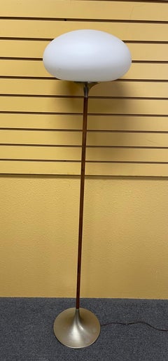 Mid-Century Modern Mushroom Floor Lamp on Rosewood Stem by Laurel Lamp Co.