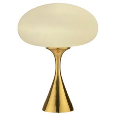 Vintage Mid-Century Modern Mushroom Table Lamp by Designline in Brass / Gold Color