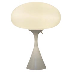 Mid Century Modern Mushroom Table Lamp by Design Line in White