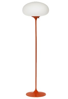 Stemlite Floor Lamp by DesignLine in Orange with White Frosted Glass Shade