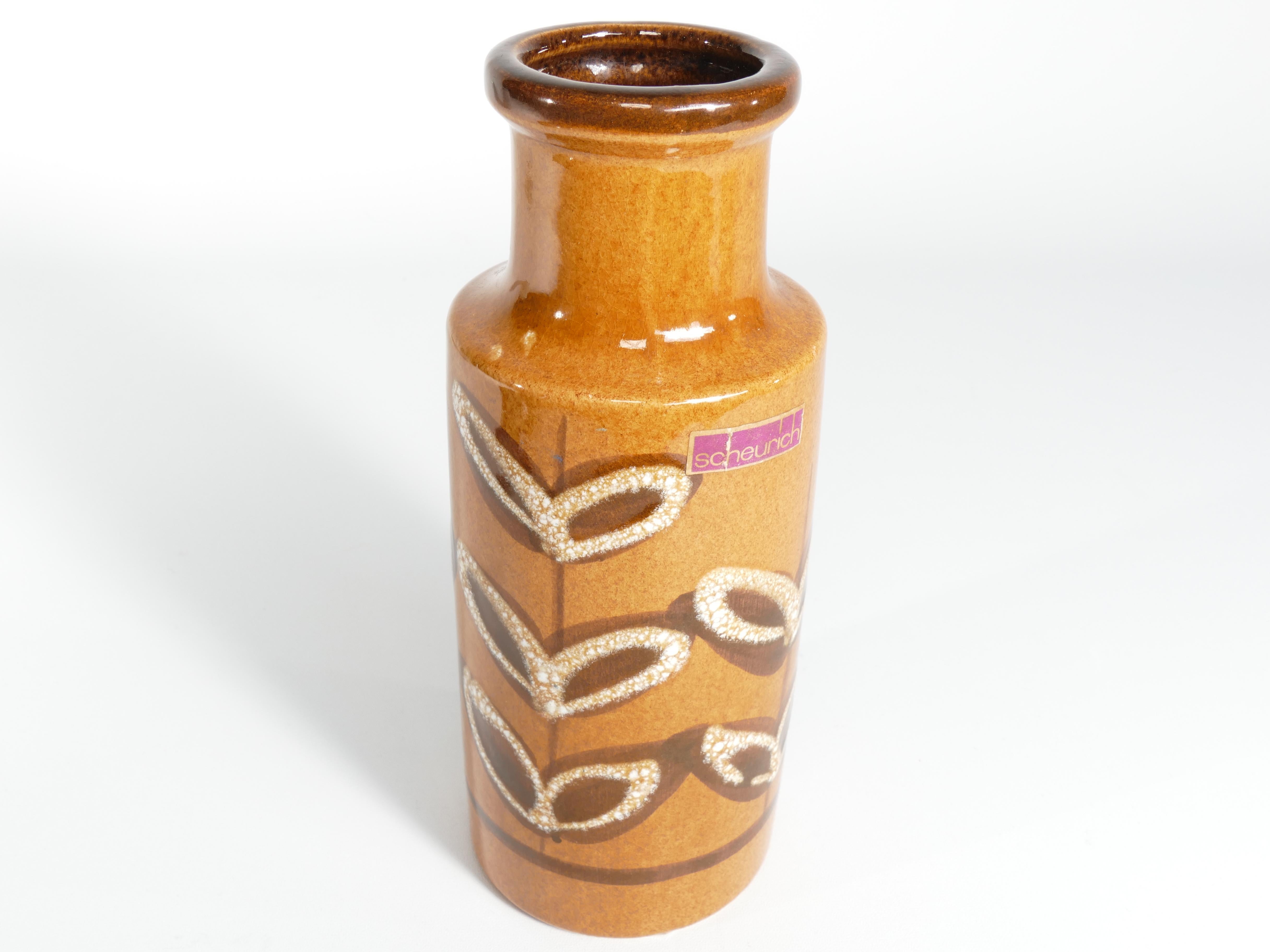 Mid-century Modern Mustard Yellow Vase by Scheurich, Germany, 1970's For Sale 7