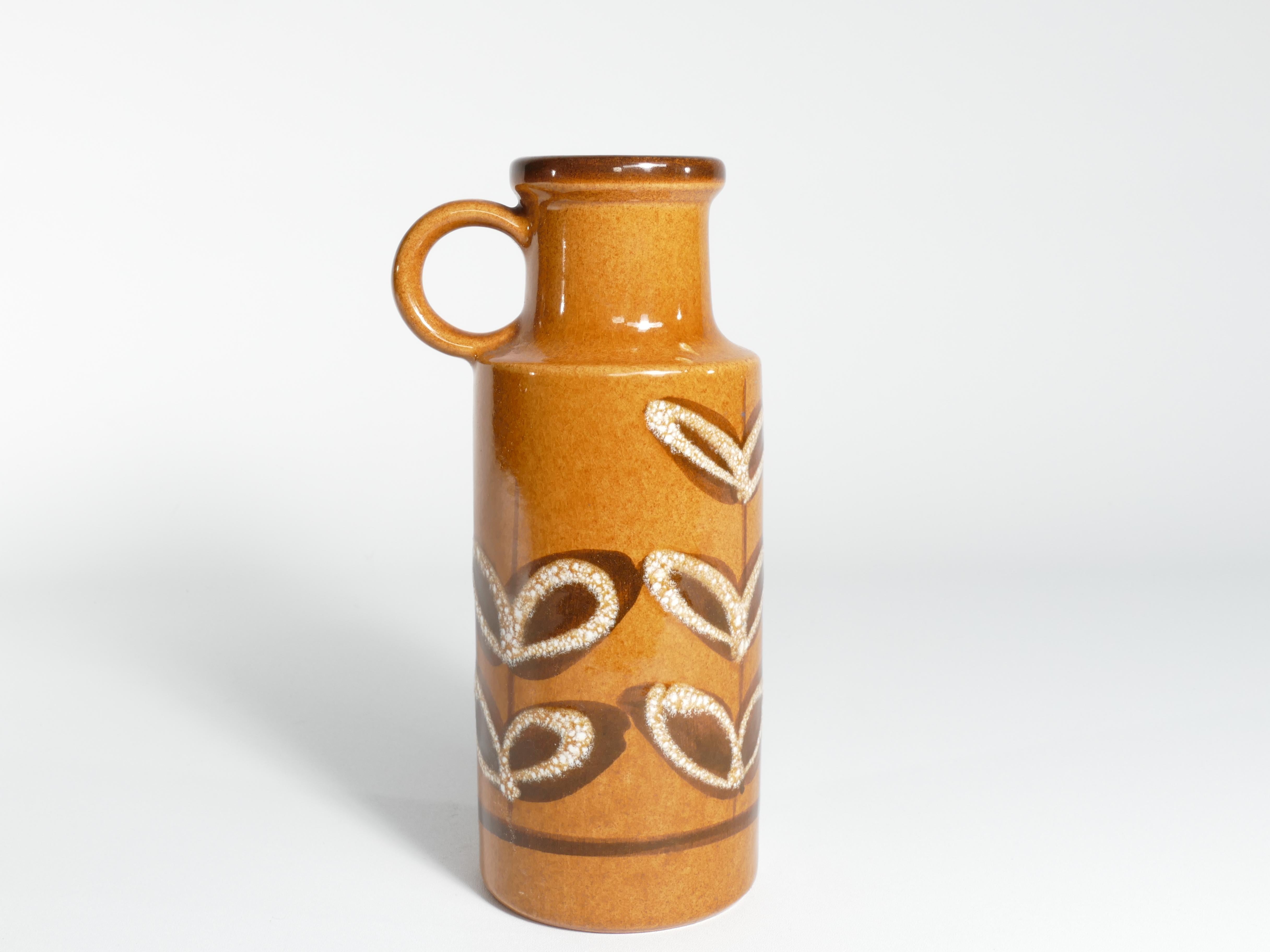 Moderne senffarbene gelbe Mid-Century-Vase von Scheurich, Deutschland, 1970er Jahre im Angebot 2
