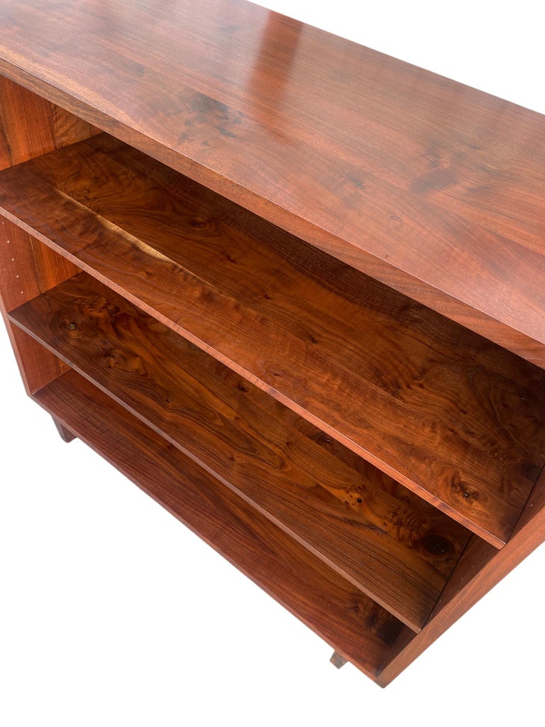 MidCentury Modern Nakashima Style Large Bookcase Black Walnut Studio