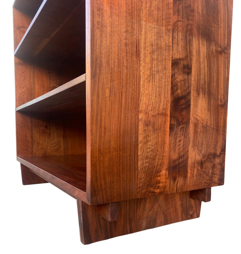 MidCentury Modern Nakashima Style Large Bookcase Black Walnut Studio