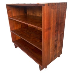 Mid-Century Modern Nakashima Style Large Bookcase Black Walnut Studio Craft