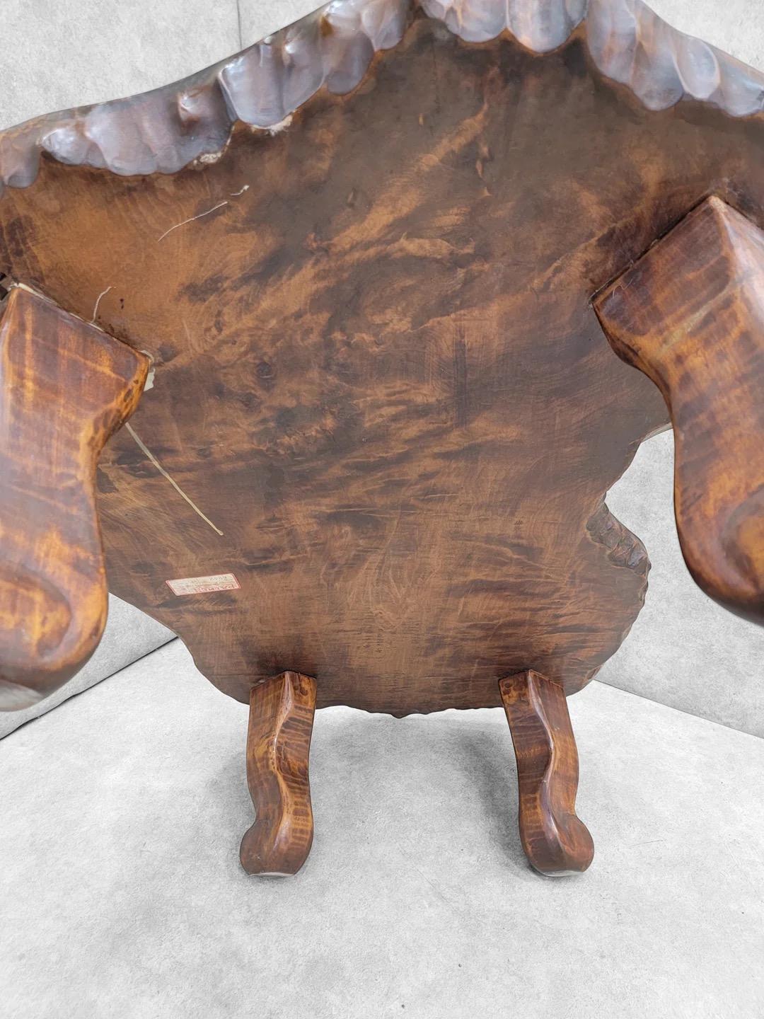 Rustico Tavolino da caffè rustico a basso profilo in stile Nakashima moderno del metà del secolo scorso in vendita