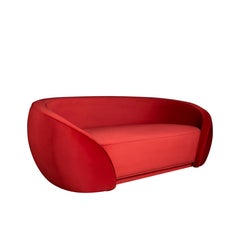 Mid-Century Modern Nancy Twin Seat Samt Handgefertigt in Portugal von Ottiu