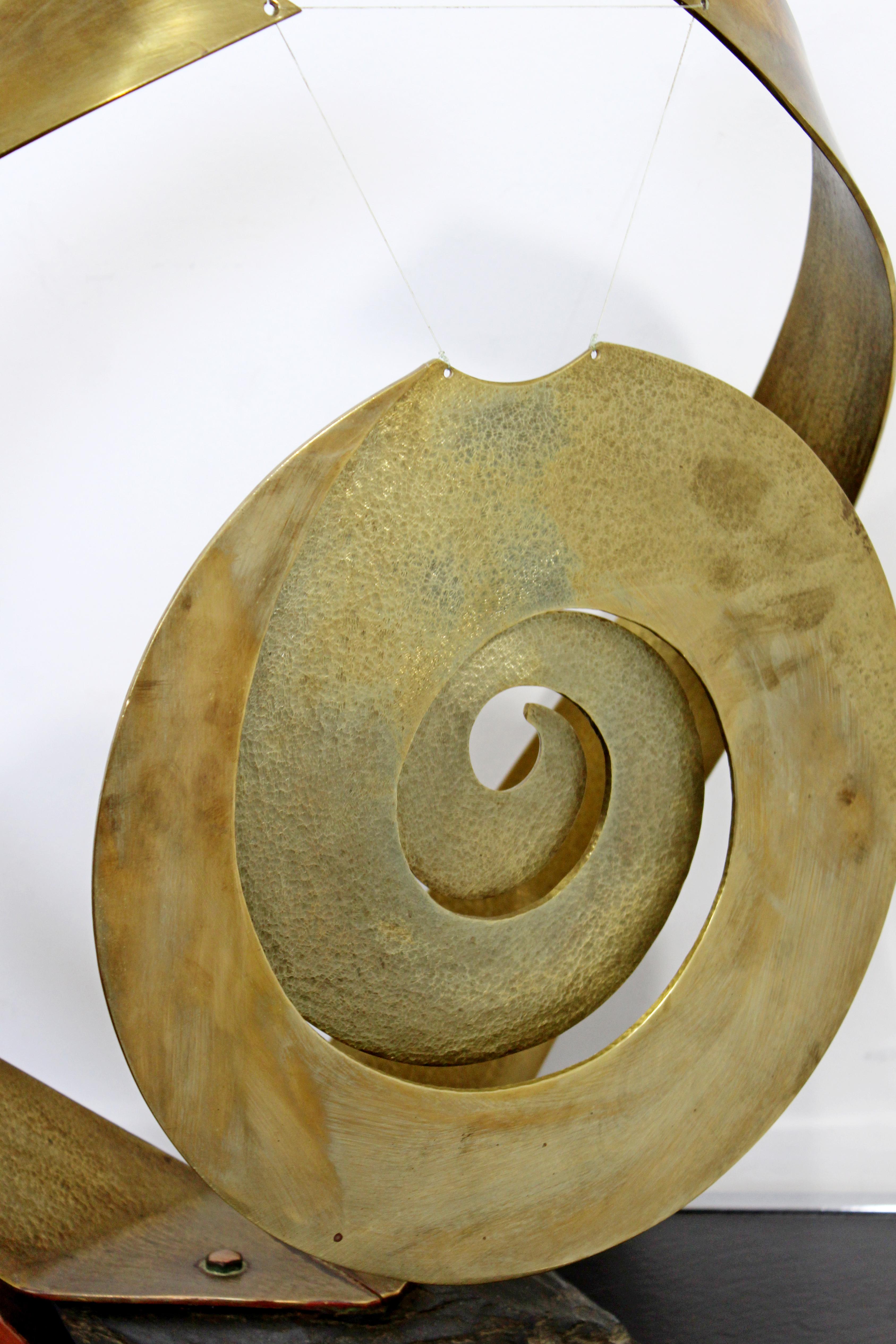 Mid-Century Modern Nani Bronze Gong Table Sculpture 5