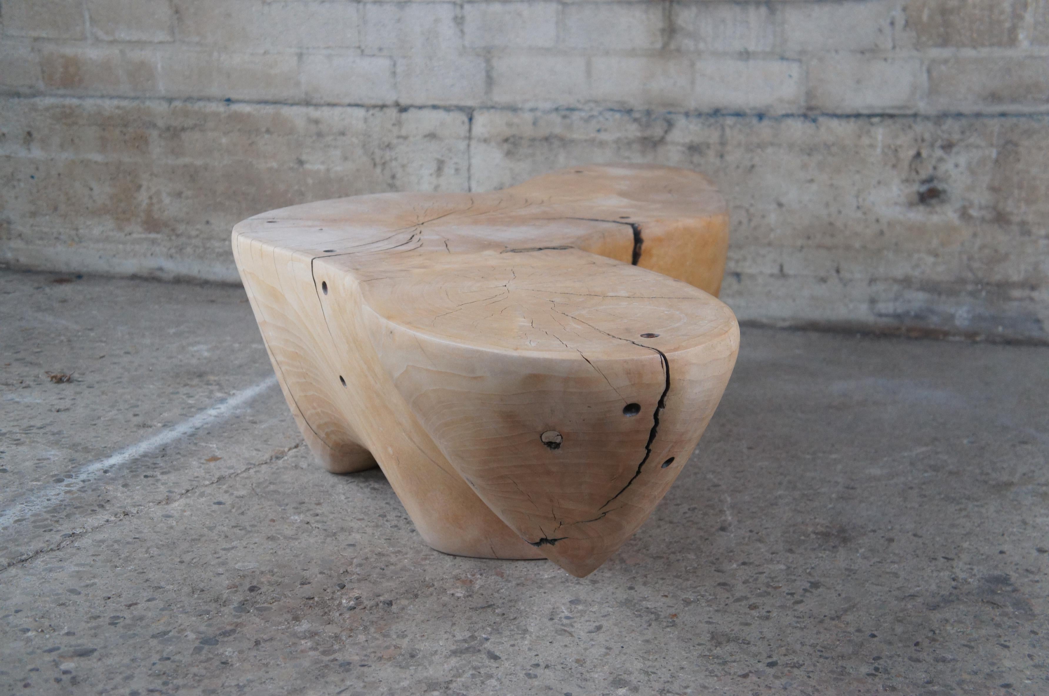 Mid-Century Modern Natural Ash Freeform Root Coffee Cocktail Table 8