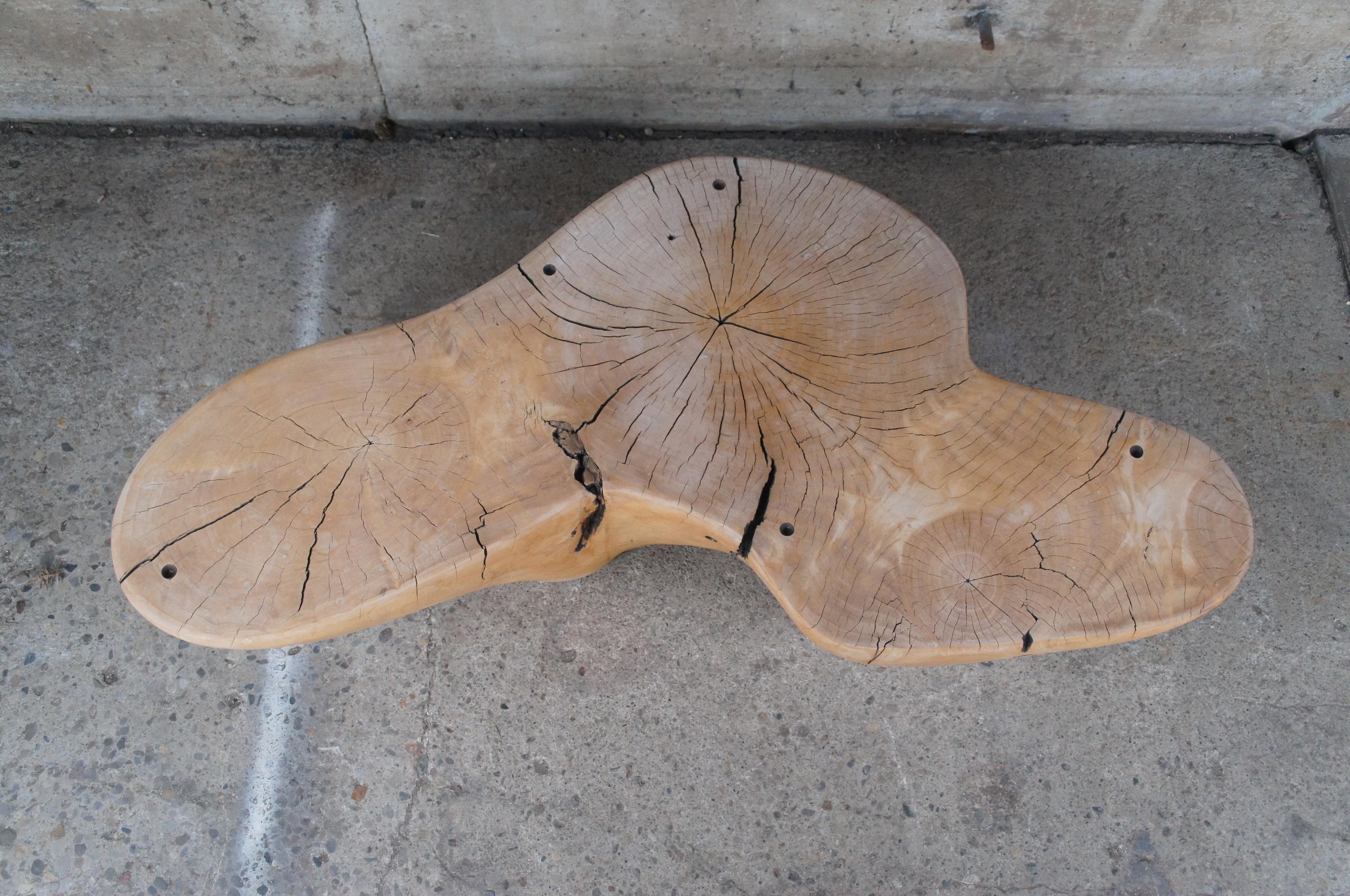 Mid-20th Century Mid-Century Modern Natural Ash Freeform Root Coffee Cocktail Table