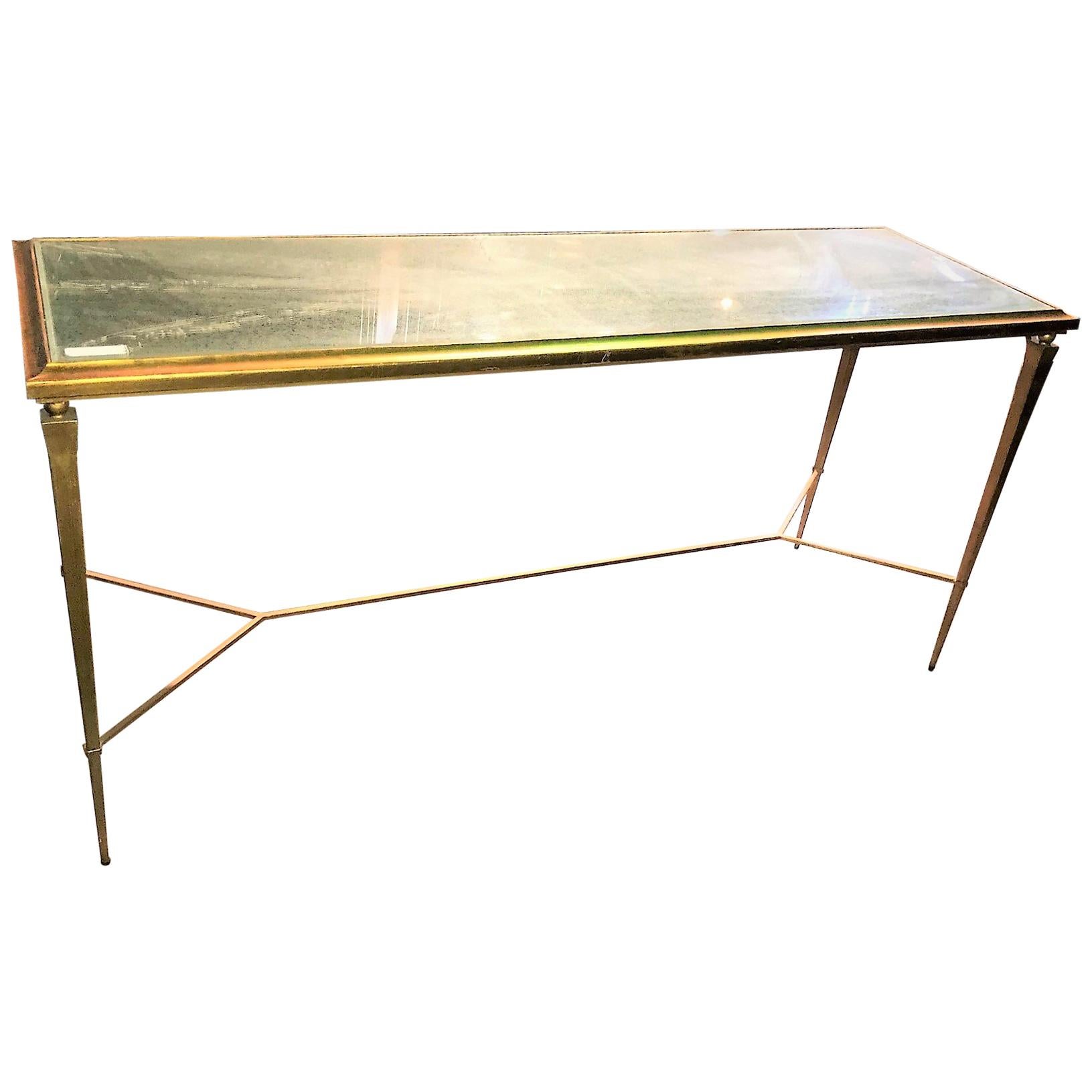Mid-Century Modern Neoclassical Console Table