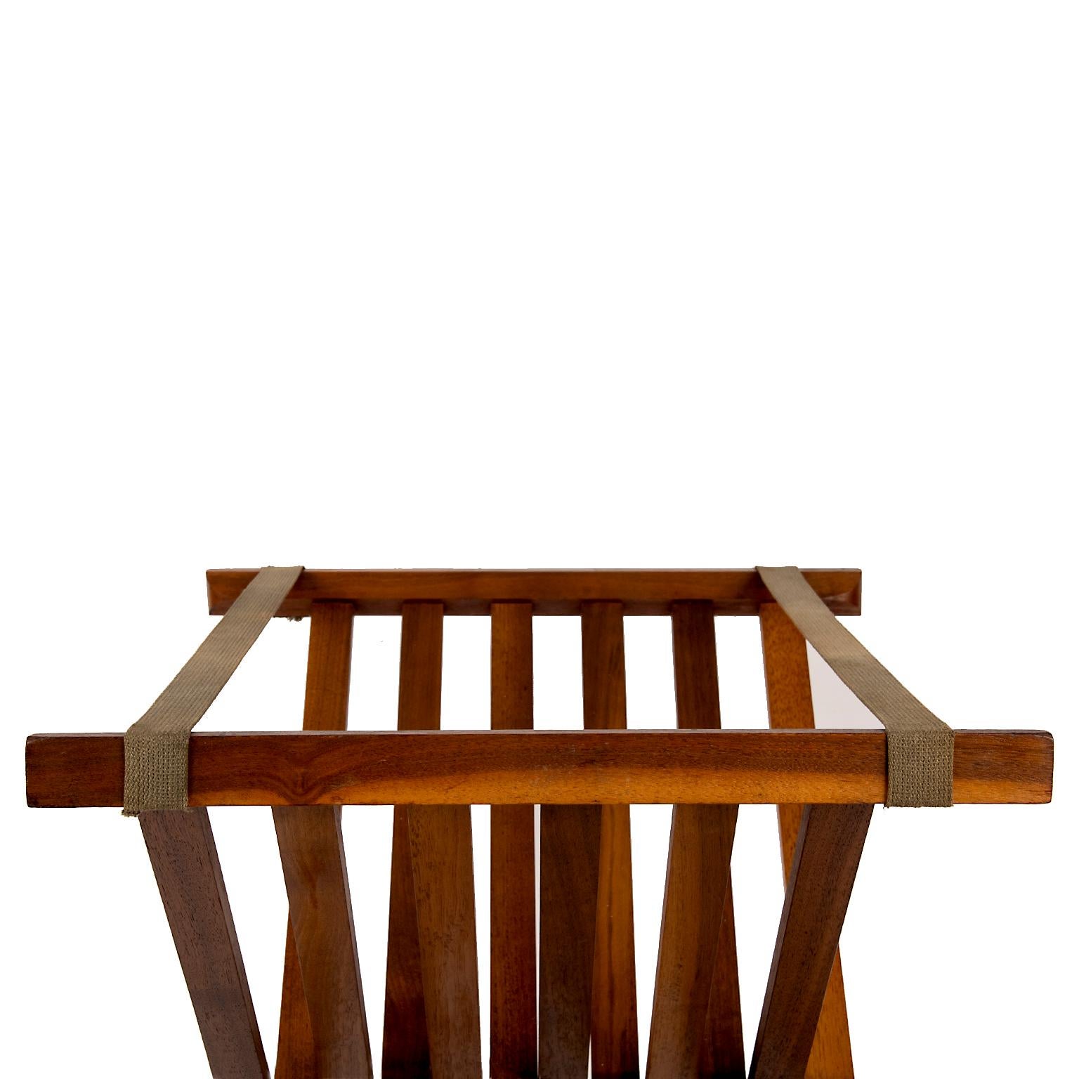 Woodwork Mid-Century Modern Neoclassical Style Teak Wood Stand