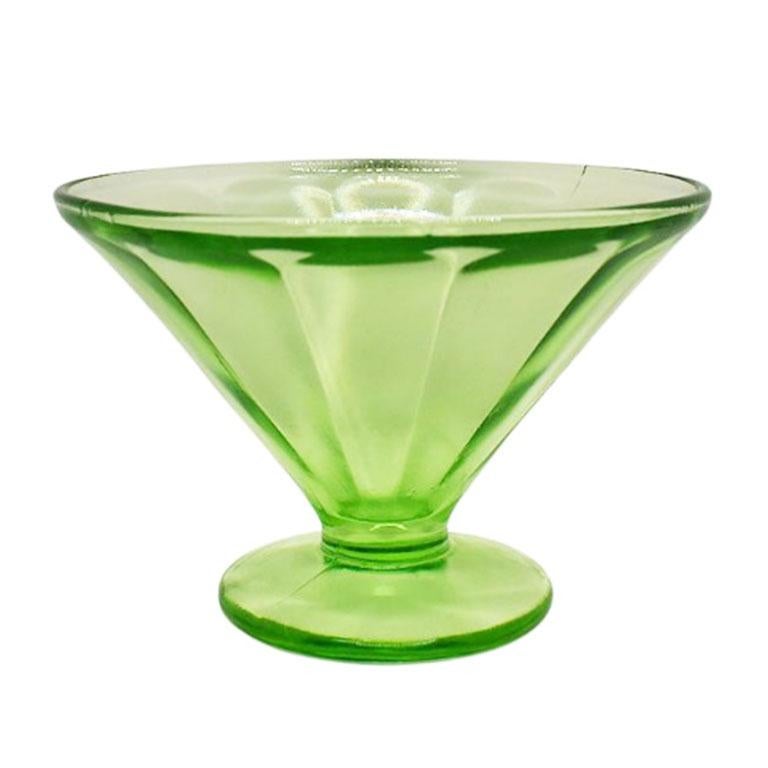 MidCentury Modern Neon Green Fostoria Cocktail Glasses, Set of 7 at