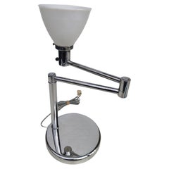 Used Mid Century Modern Nessen Chrome Swivel Desk Lamp