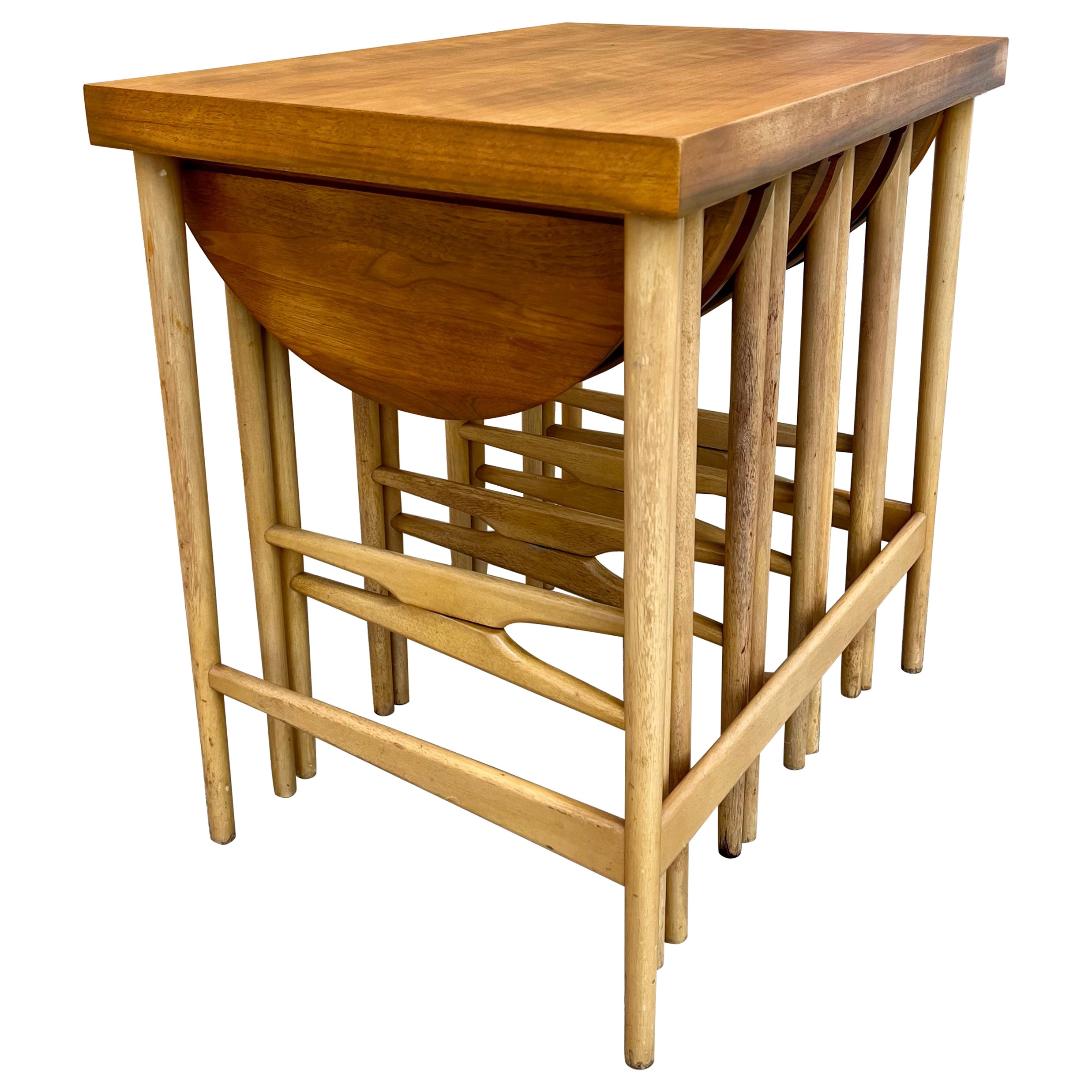 Mid Century Modern Nesting Tables by Bertha Schaefer for Singer and Sons.