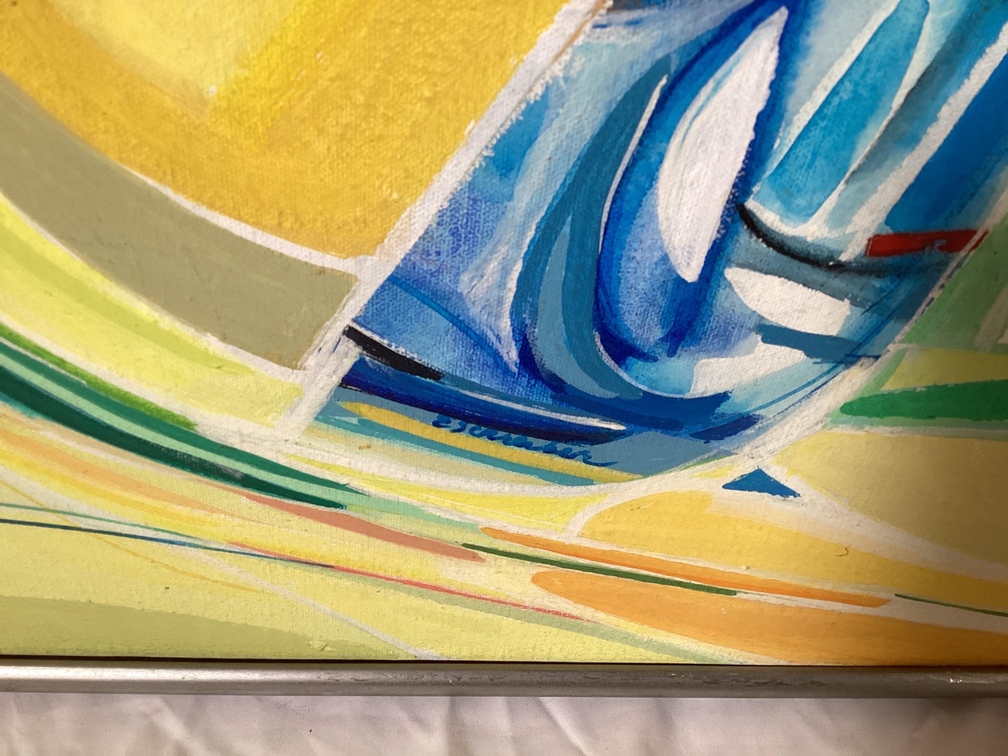 Mid-Century moderno Mid Century Modern New Jersey Seascape Painting in vendita