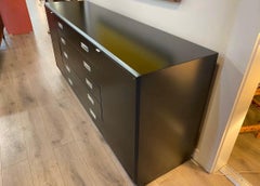 Mid-Century Modern Newly Lacquered in Flat Black Chest Server Credenza Buffet