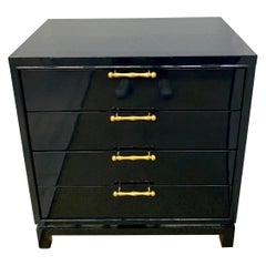 Mid-Century Modern Newly Lacquered in Navy Blue Dresser Chest