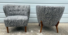 Neu gepolsterte Club-Sessel im Mid-Century-Modern-Stil nach Geo Ponti