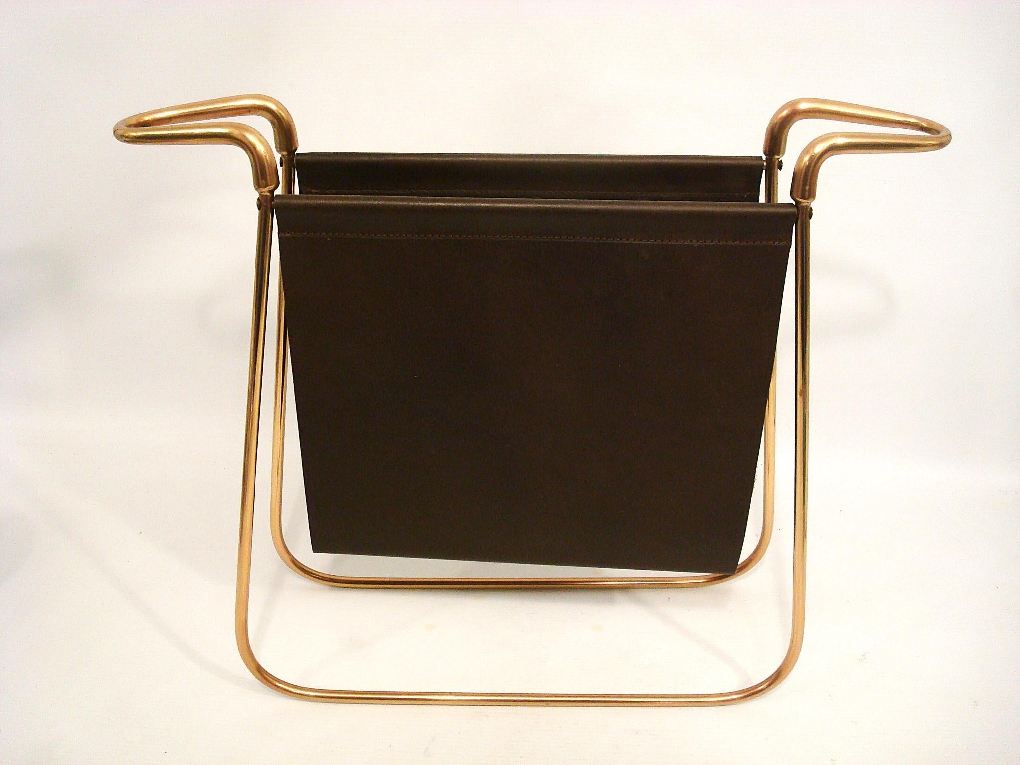 20th Century Mid-Century Modern Newspaper Rack by Carl Auböck ca. 1938 For Sale