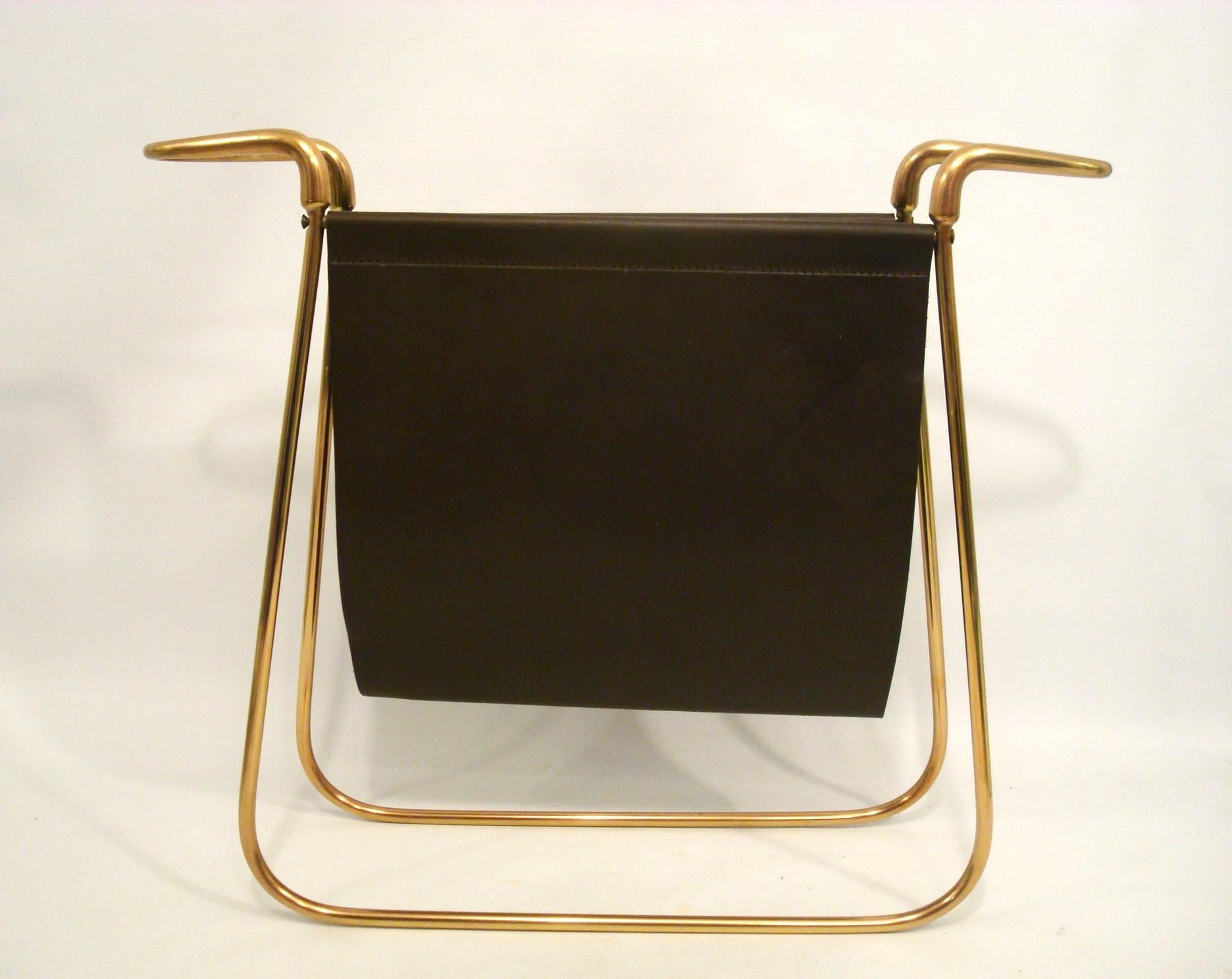 Mid-Century Modern Newspaper Rack by Carl Auböck ca. 1938 For Sale 2