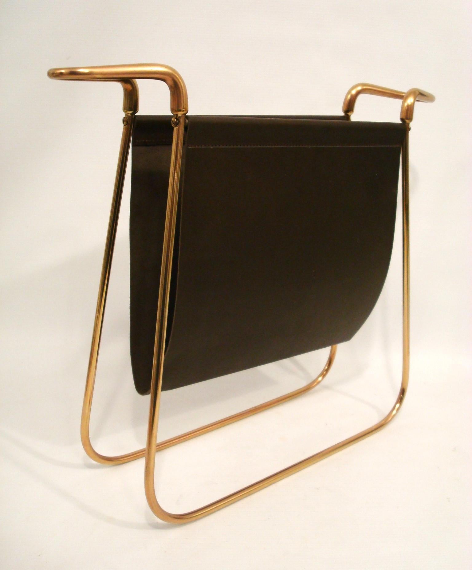 Mid-Century Modern Newspaper Rack by Carl Auböck ca. 1938 For Sale 3