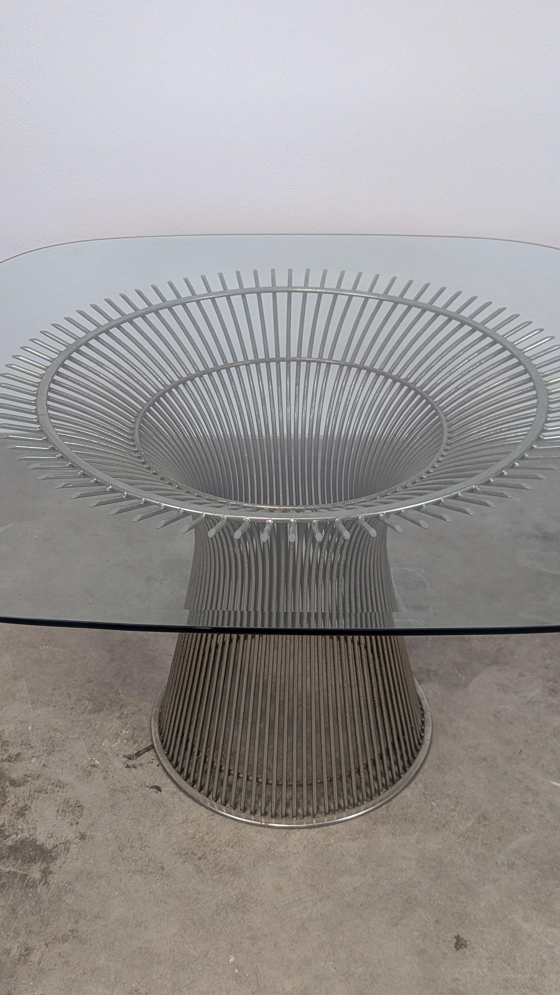 Table de salle à manger moderne du milieu du siècle dernier par Warren Platner pour Knoll, c1970 en vente 5