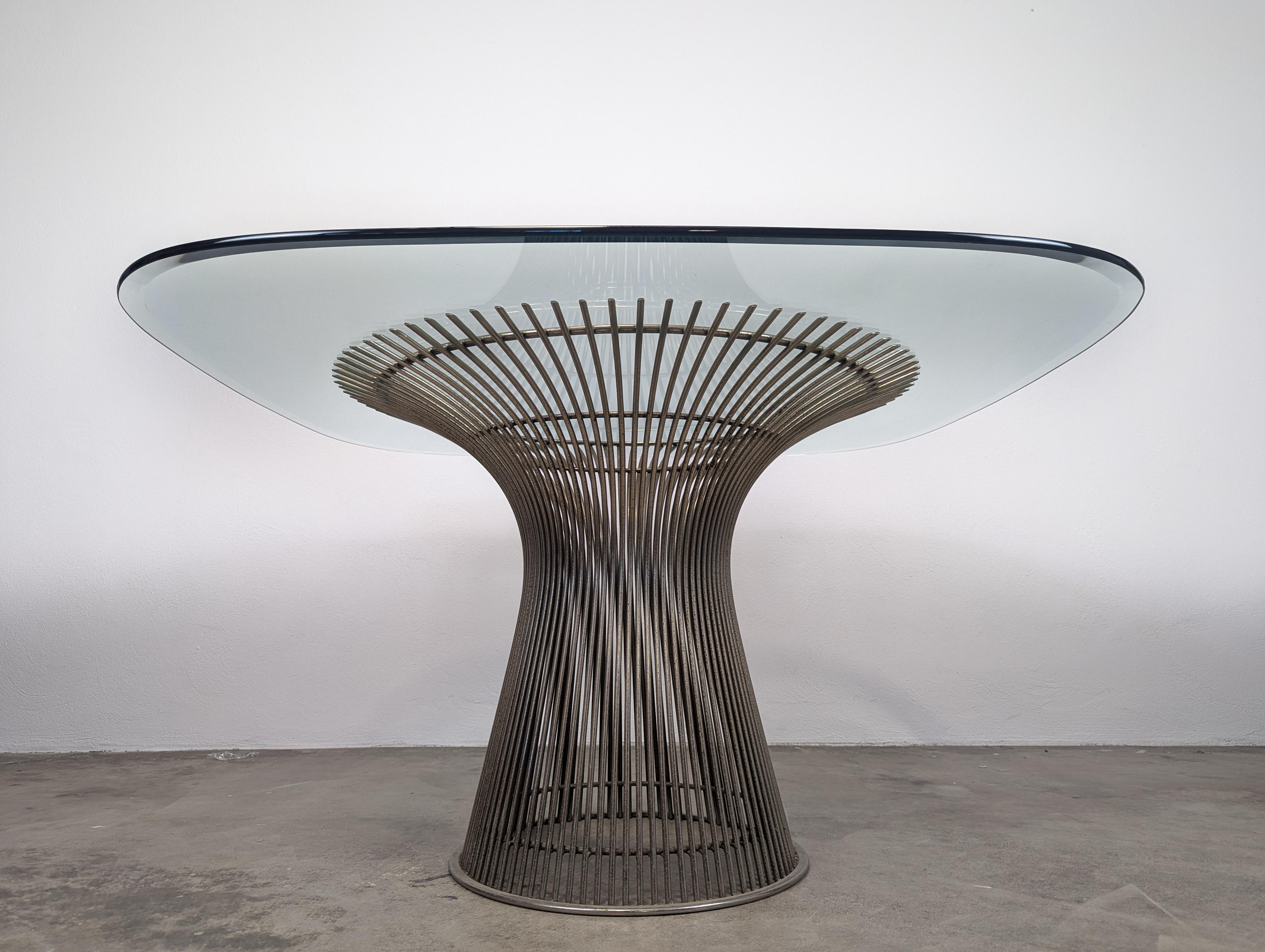Fin du 20e siècle Table de salle à manger moderne du milieu du siècle dernier par Warren Platner pour Knoll, c1970 en vente