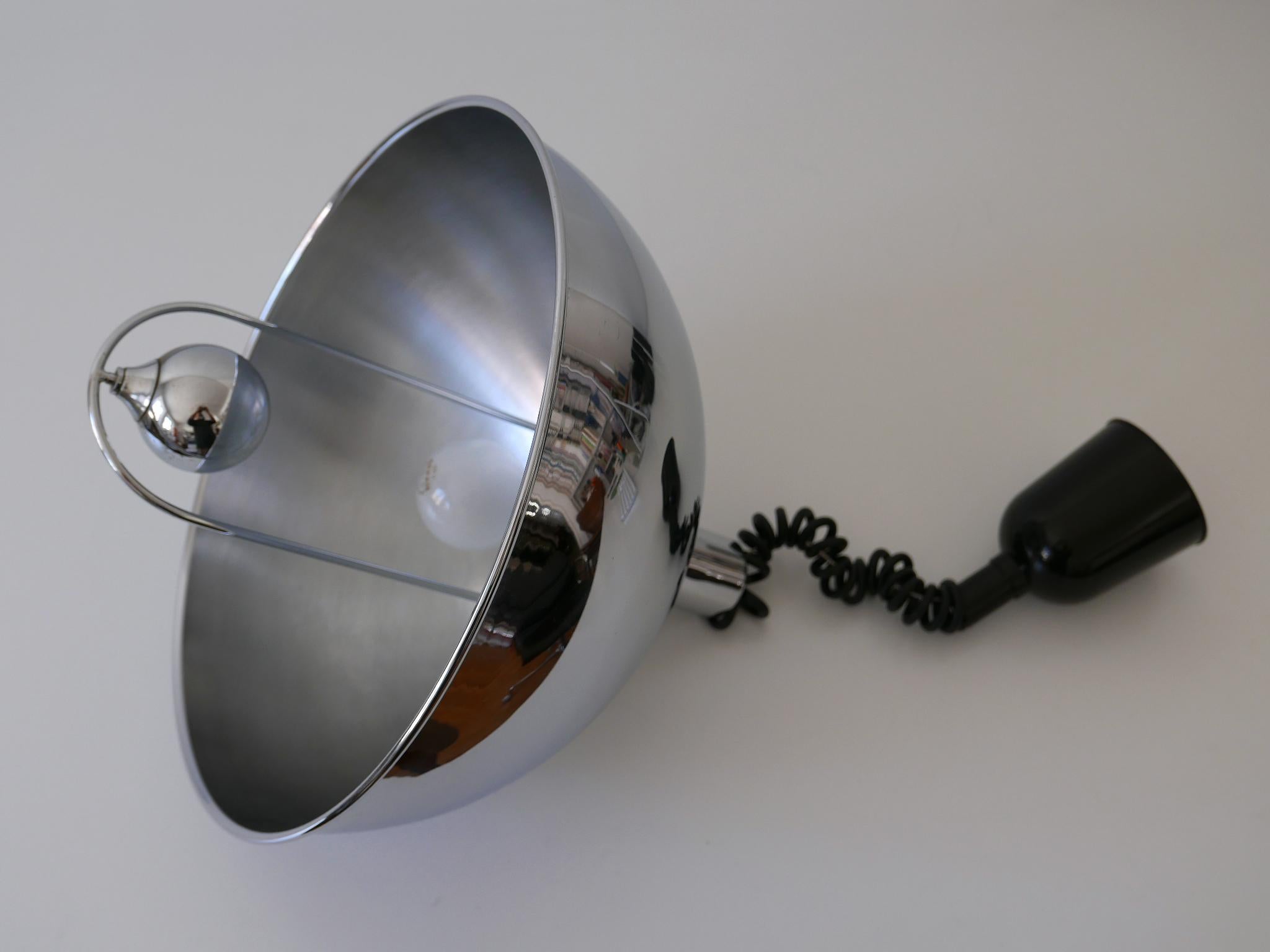Lampada a sospensione moderna di metà secolo in ottone nichelato di Florian Schulz, anni '70 in vendita 11
