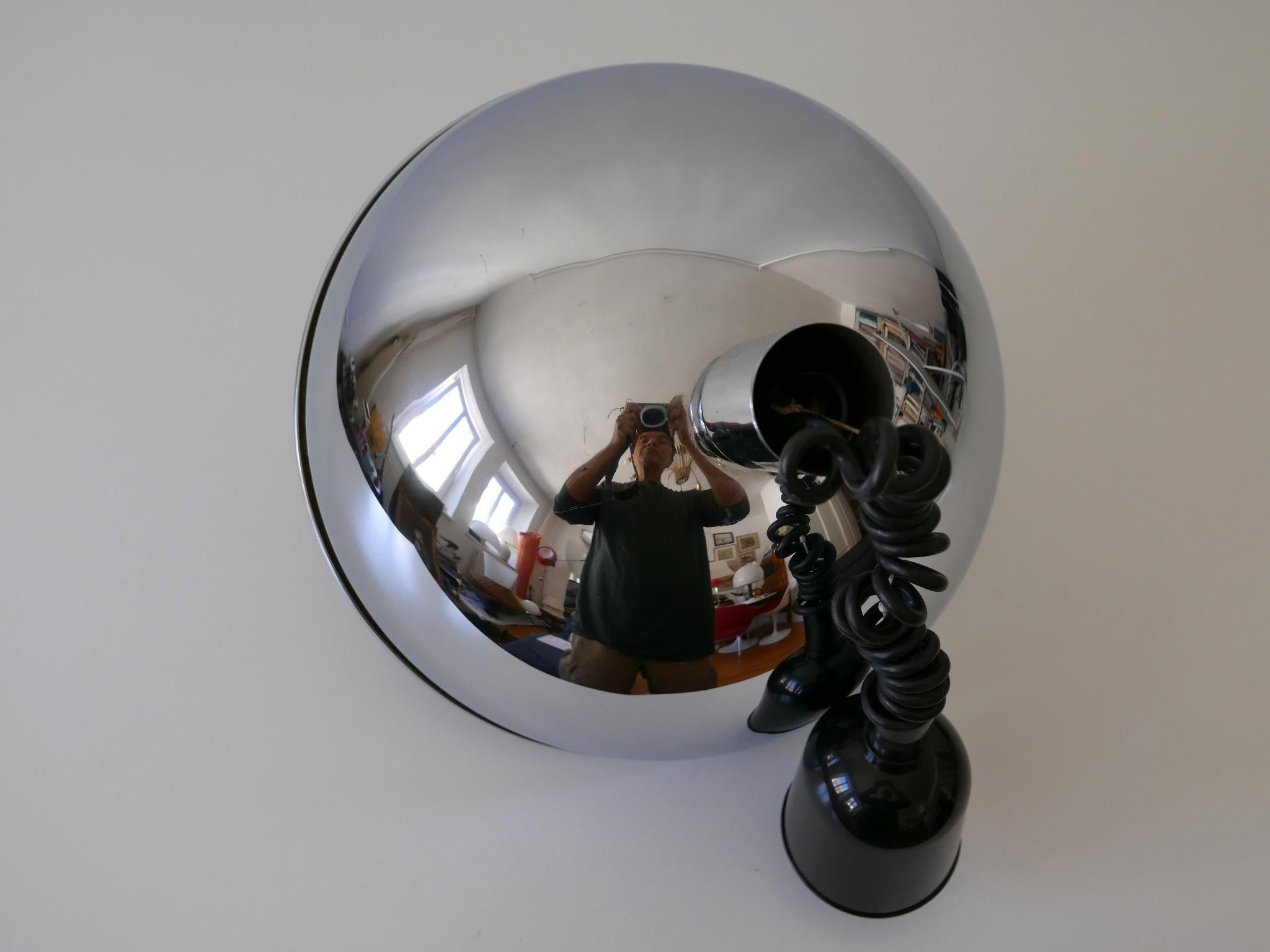 Lampada a sospensione moderna di metà secolo in ottone nichelato di Florian Schulz, anni '70 in vendita 12