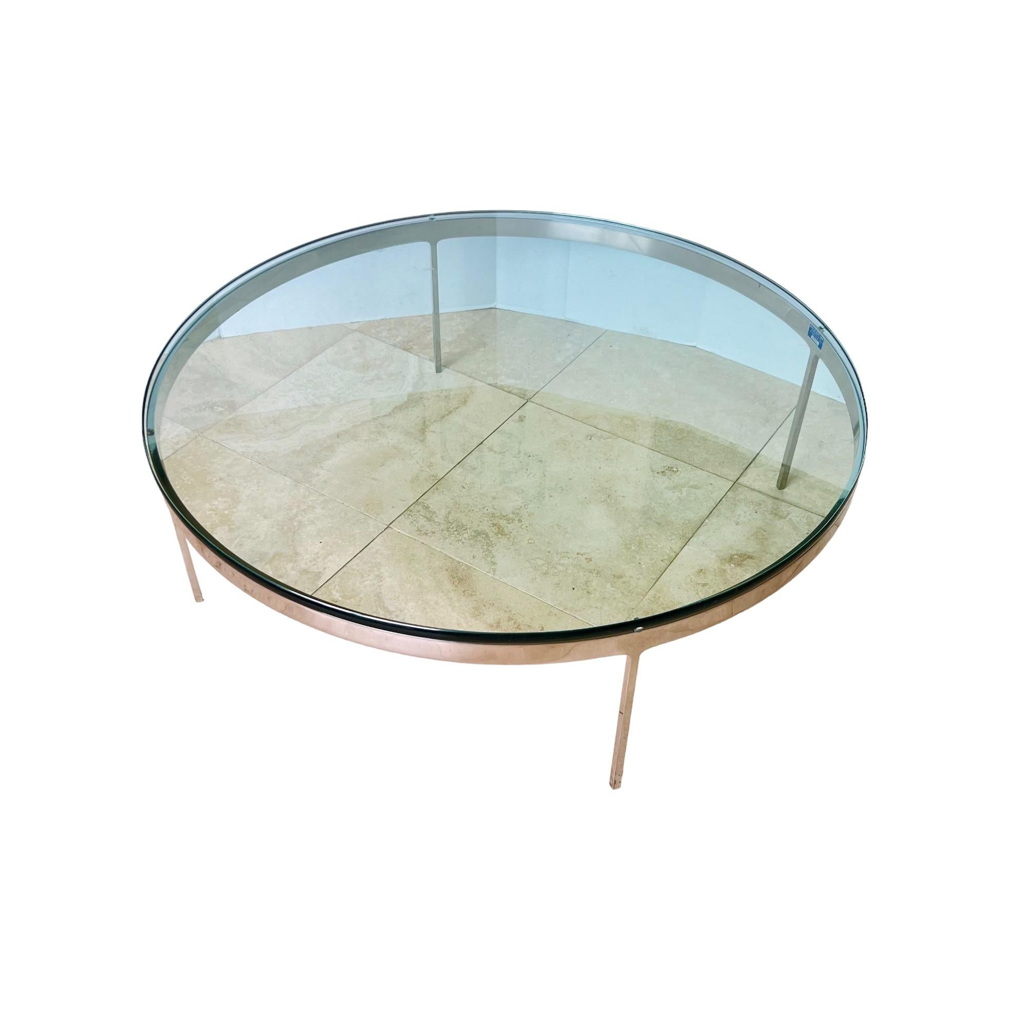 Metalwork Mid-Century Modern Nicos Zographos 35 Series Low Table For Sale