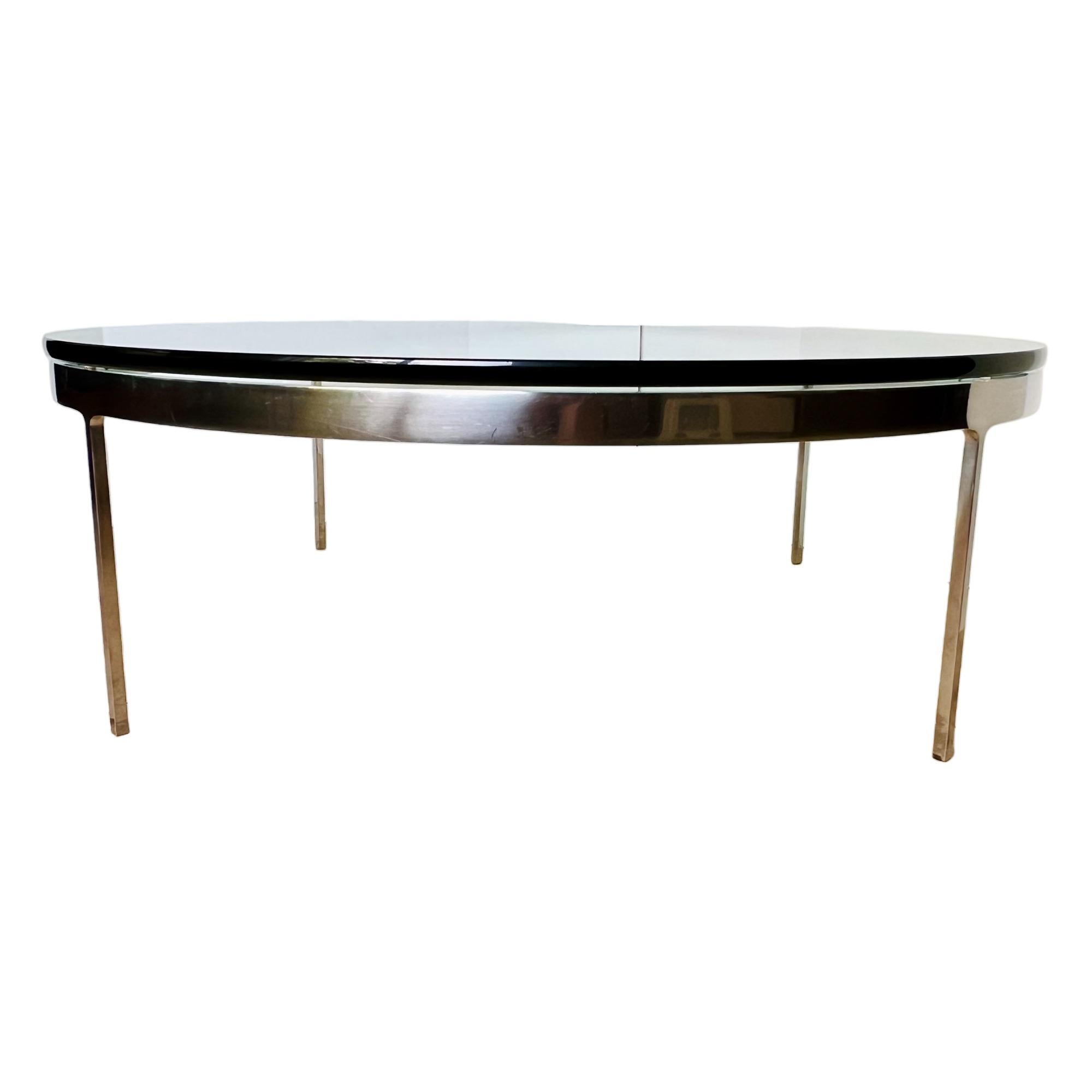 Acier inoxydable Table basse Nicos Zographos série 35, moderne du milieu du siècle en vente
