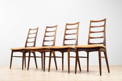 Mid-Century Modern Niels Kofoed Rosewood and Leather Dining Chairs Set of 4