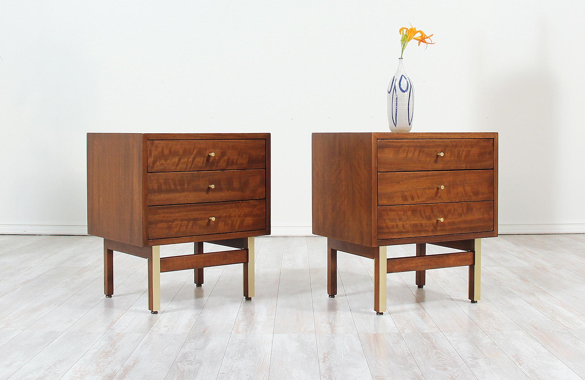 Polished Mid-Century Modern Nightstands by American of Martinsville