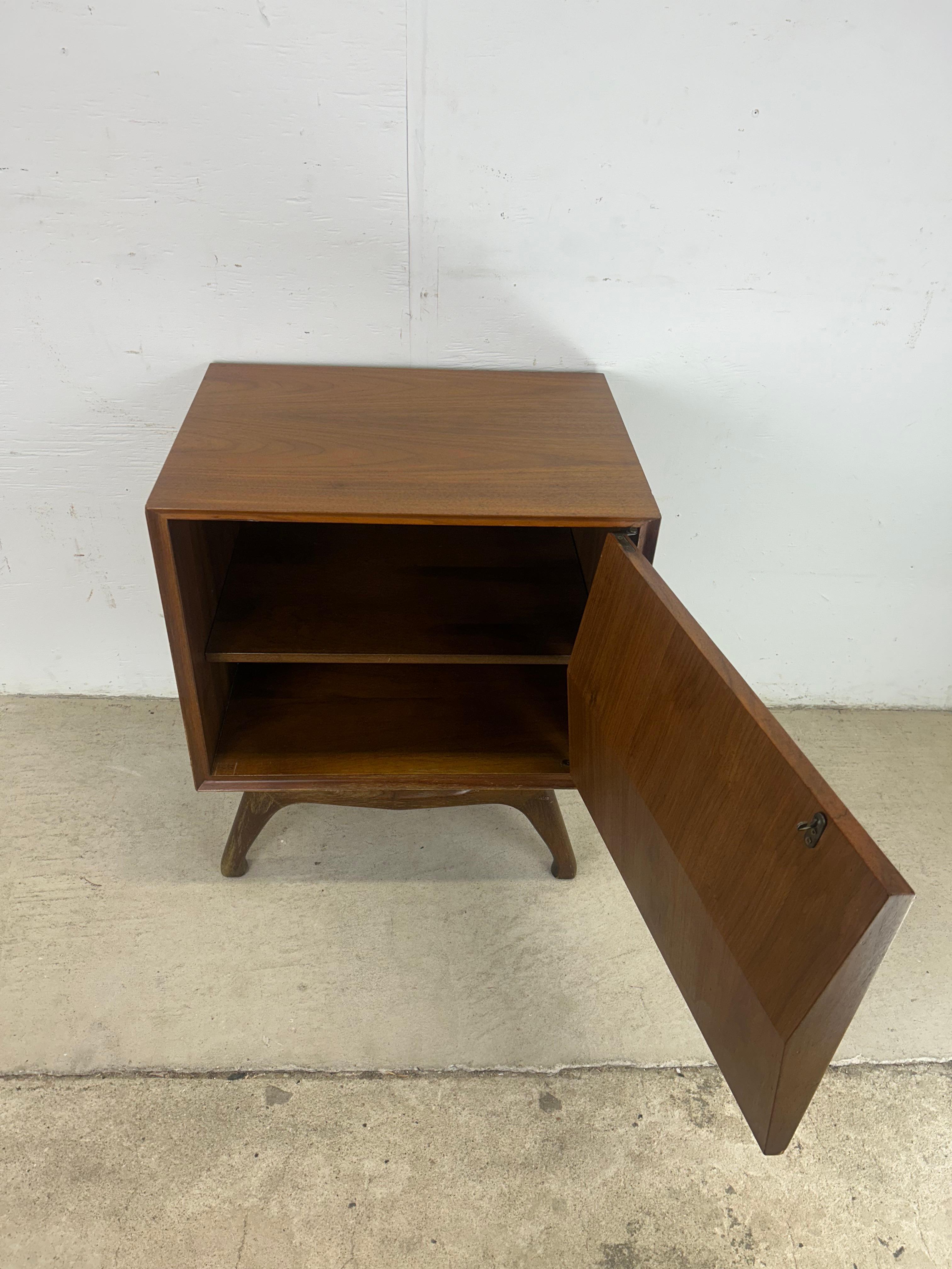 Mid Century Modern Nightstand by Albert Parvin for American of Martinsville For Sale 13
