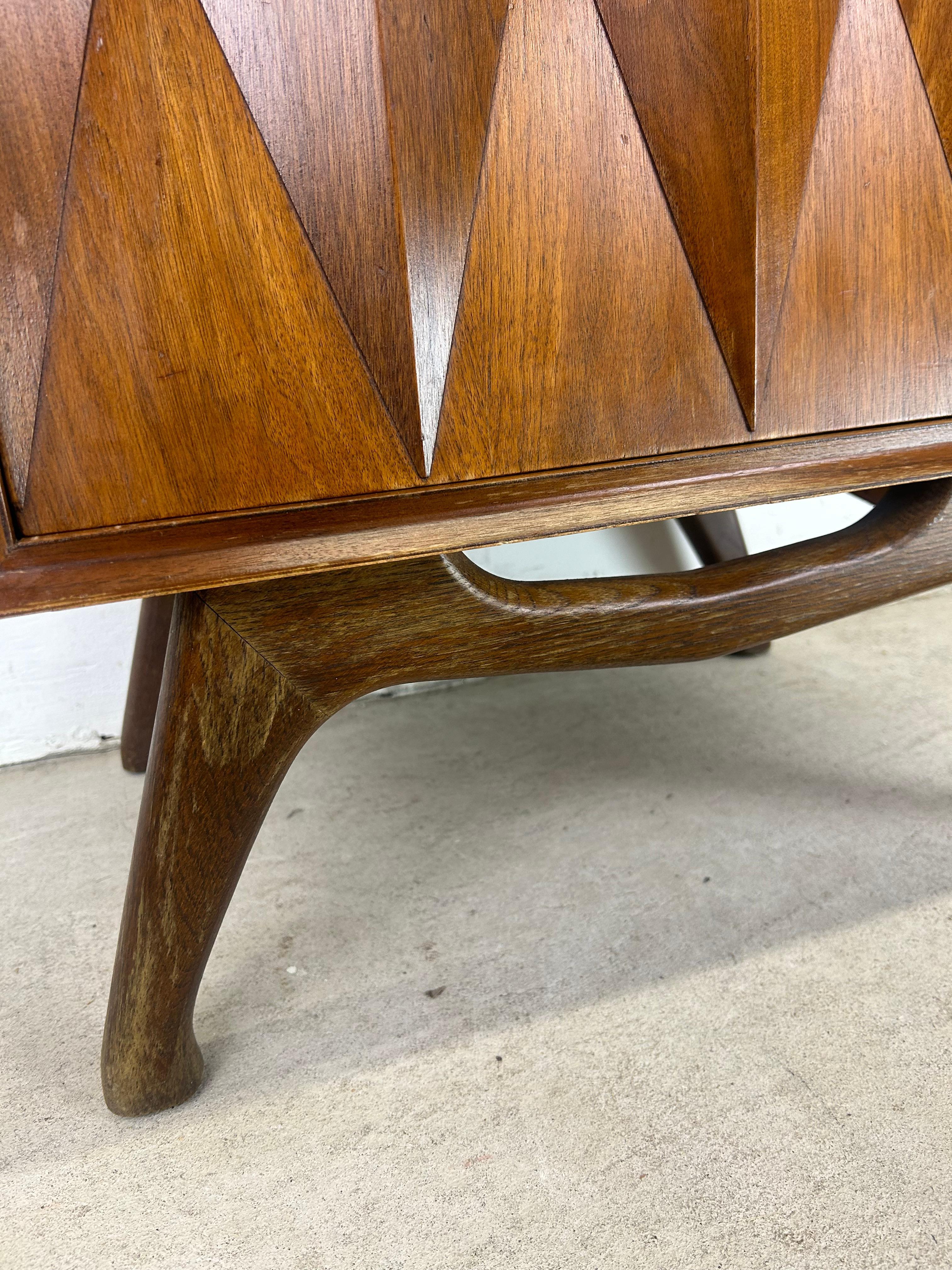 20th Century Mid Century Modern Nightstand by Albert Parvin for American of Martinsville For Sale