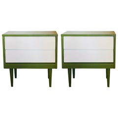 Mid-Century Modern Nightstand or Lamp Table, a Pair