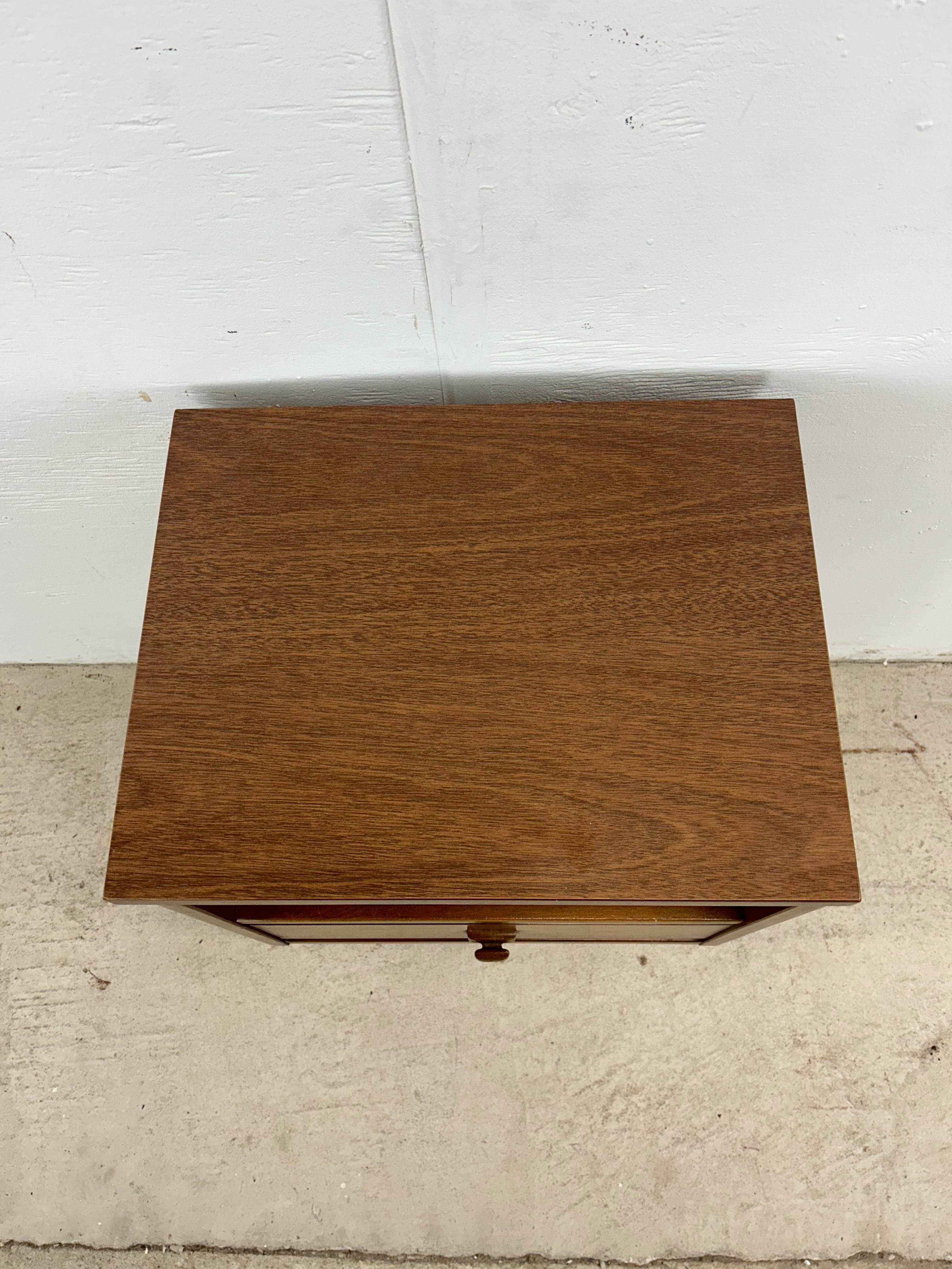 American Mid Century Modern Nightstand with Drawer For Sale