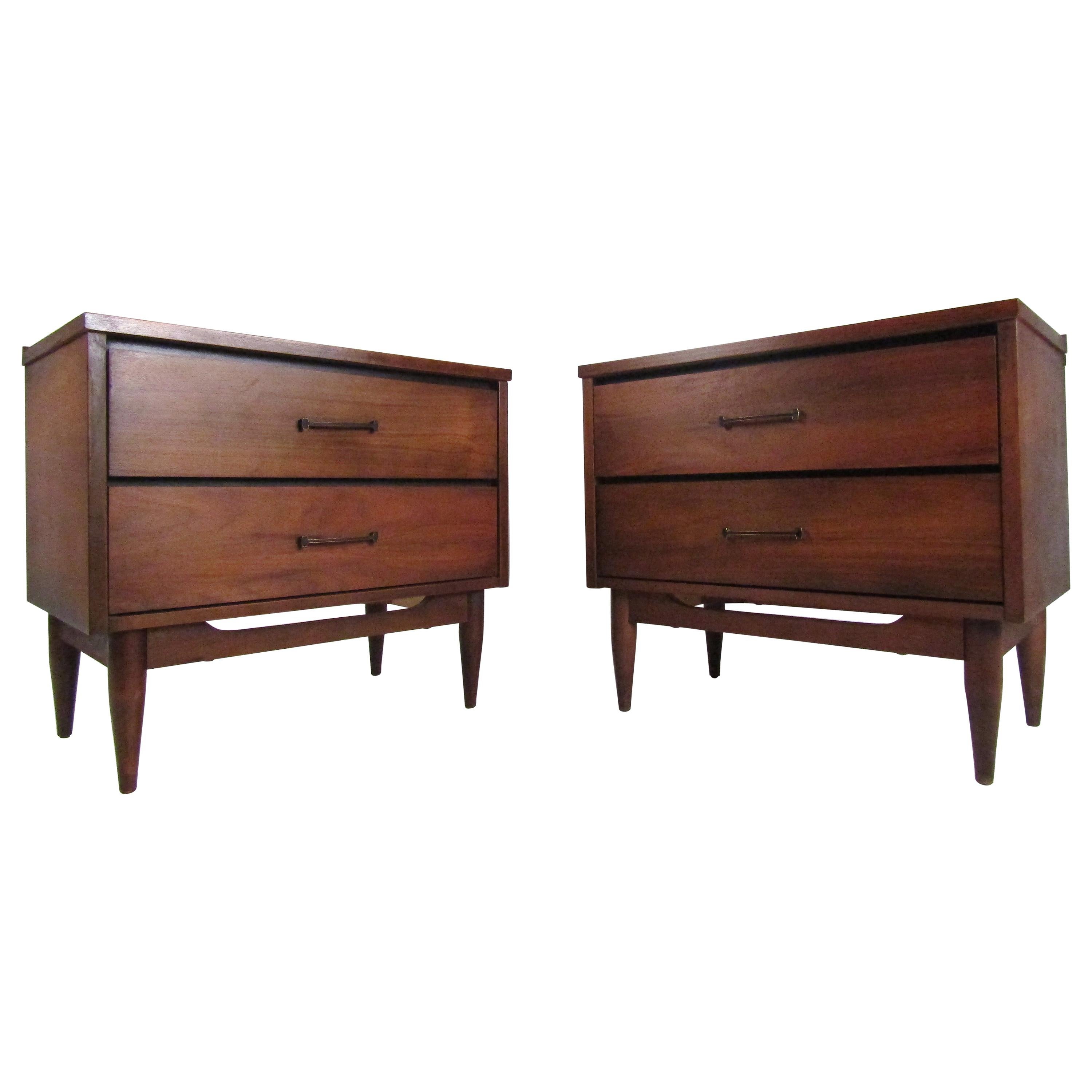 Mid-Century Modern Nightstands, a Pair