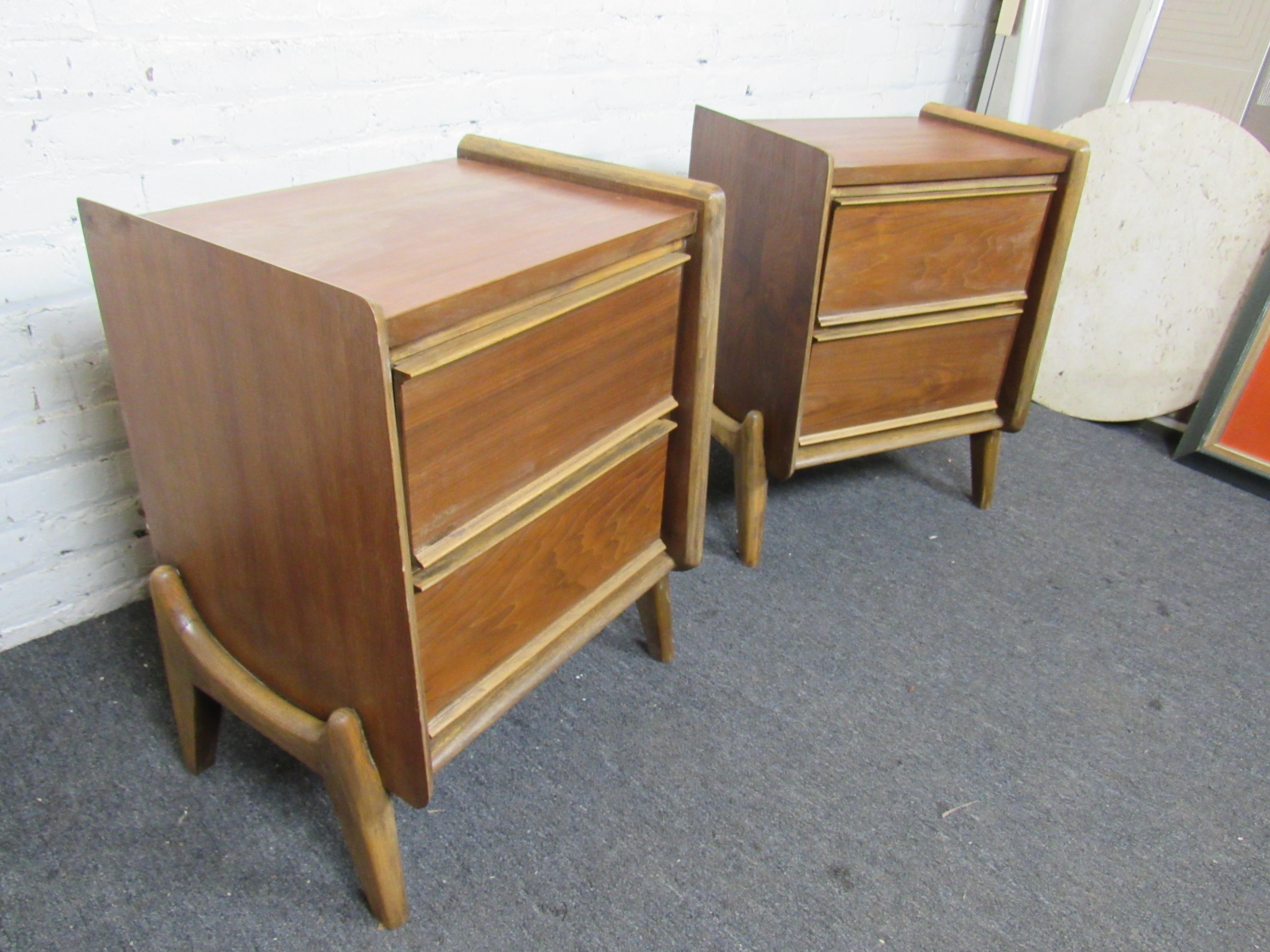 North American Mid-Century Modern Nightstands