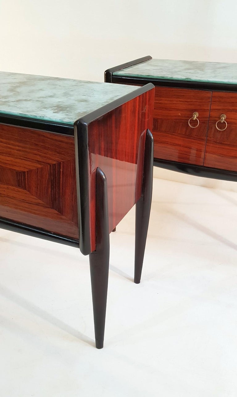 MidCentury Modern Nightstands in Jacaranda, Italy at 1stDibs