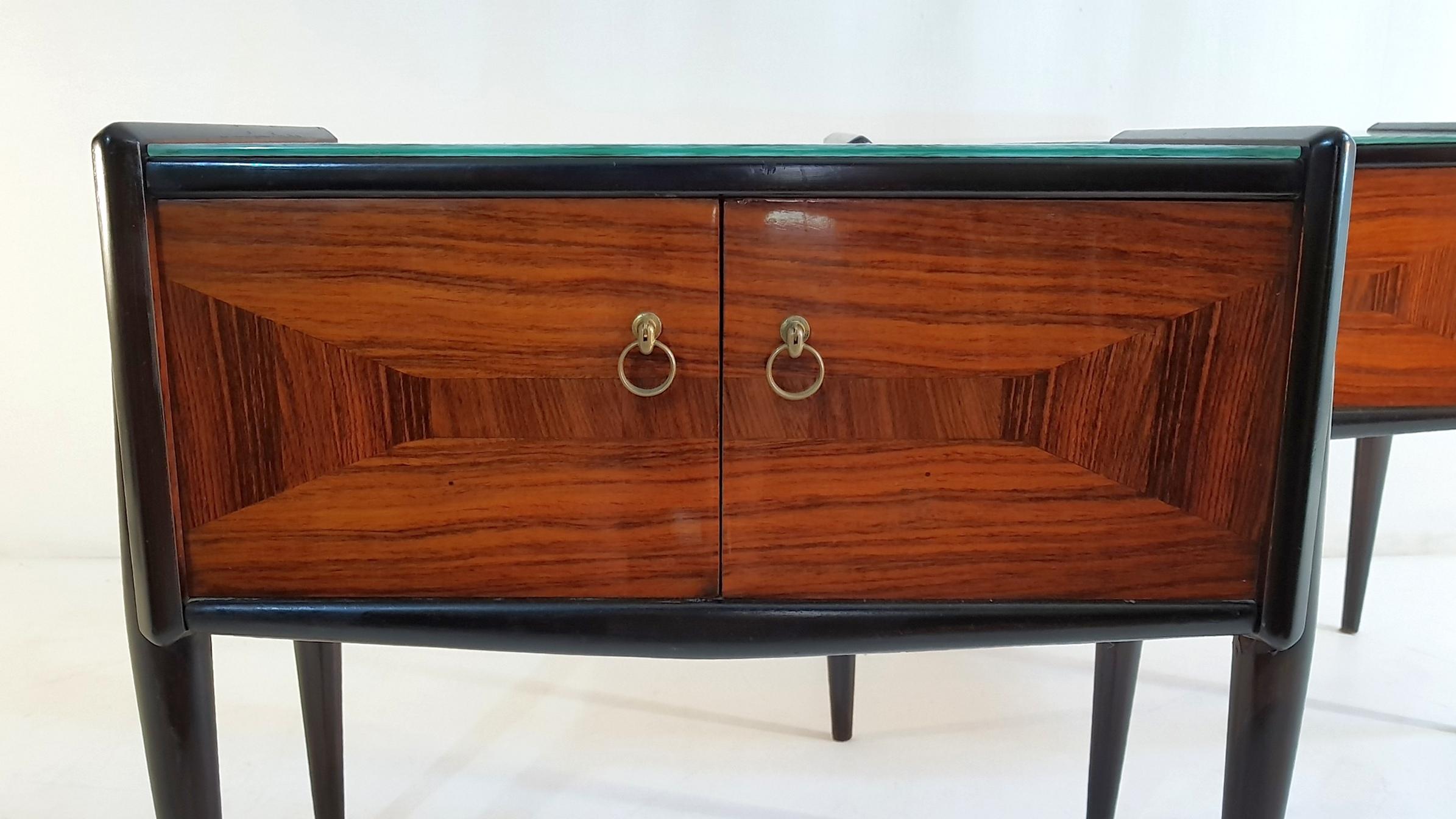 Mid-Century Modern Nightstands in Jacaranda, Italy 2