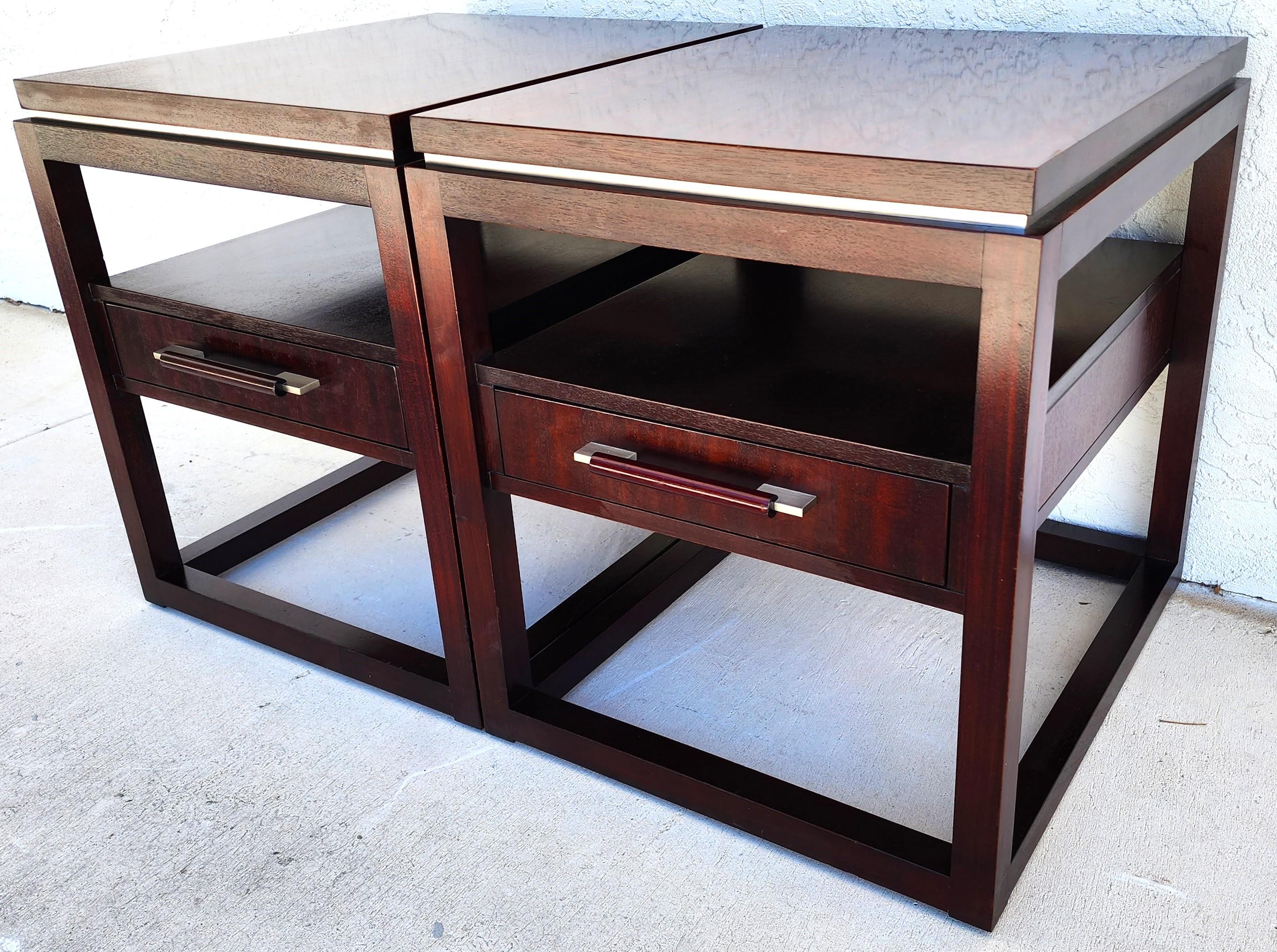 Mid Century Modern Nightstands Side Tables by HENREDON 4