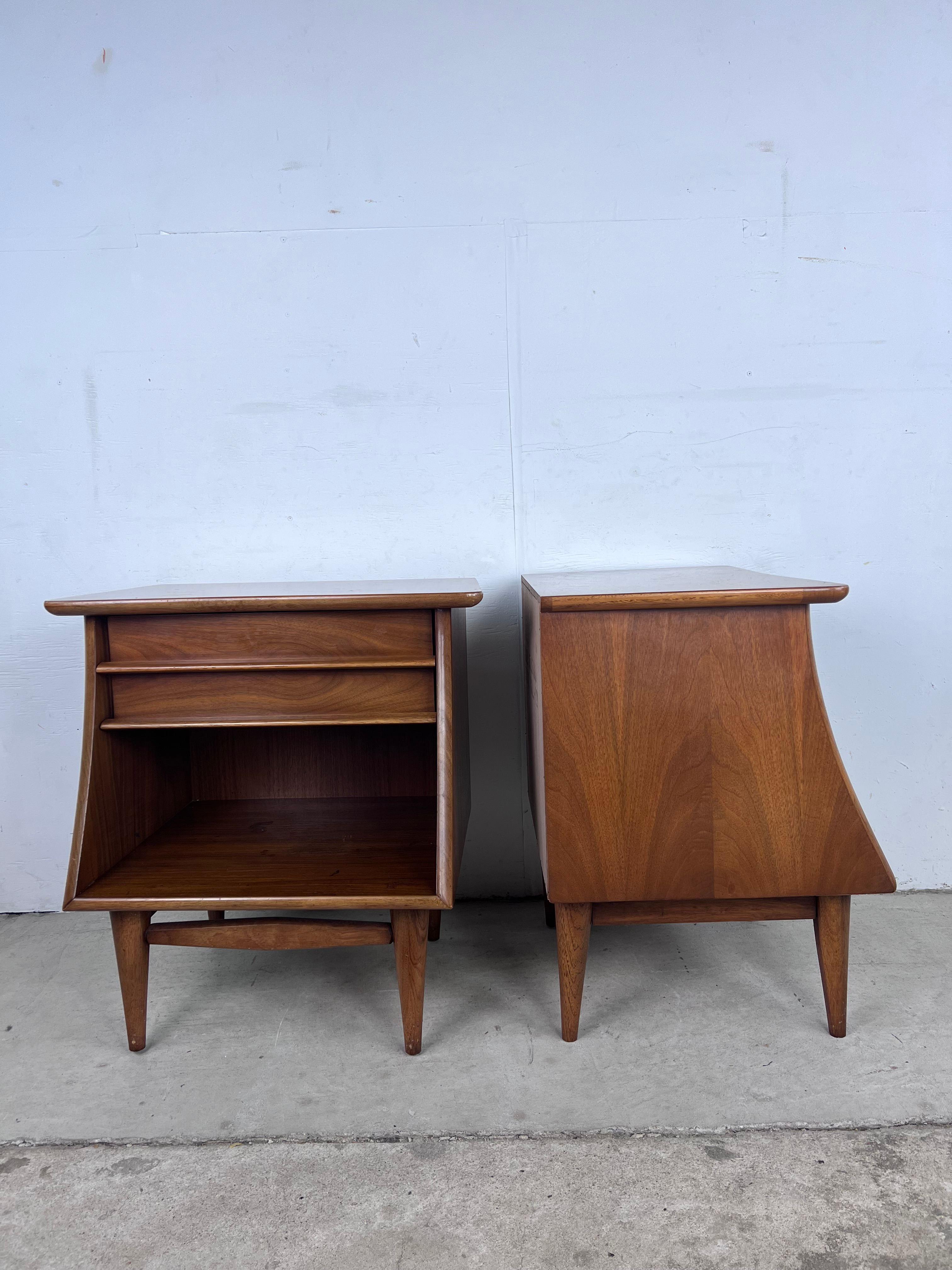 Mid Century Modern Nightstands The Foreteller by Kent Coffey - A Pair 4