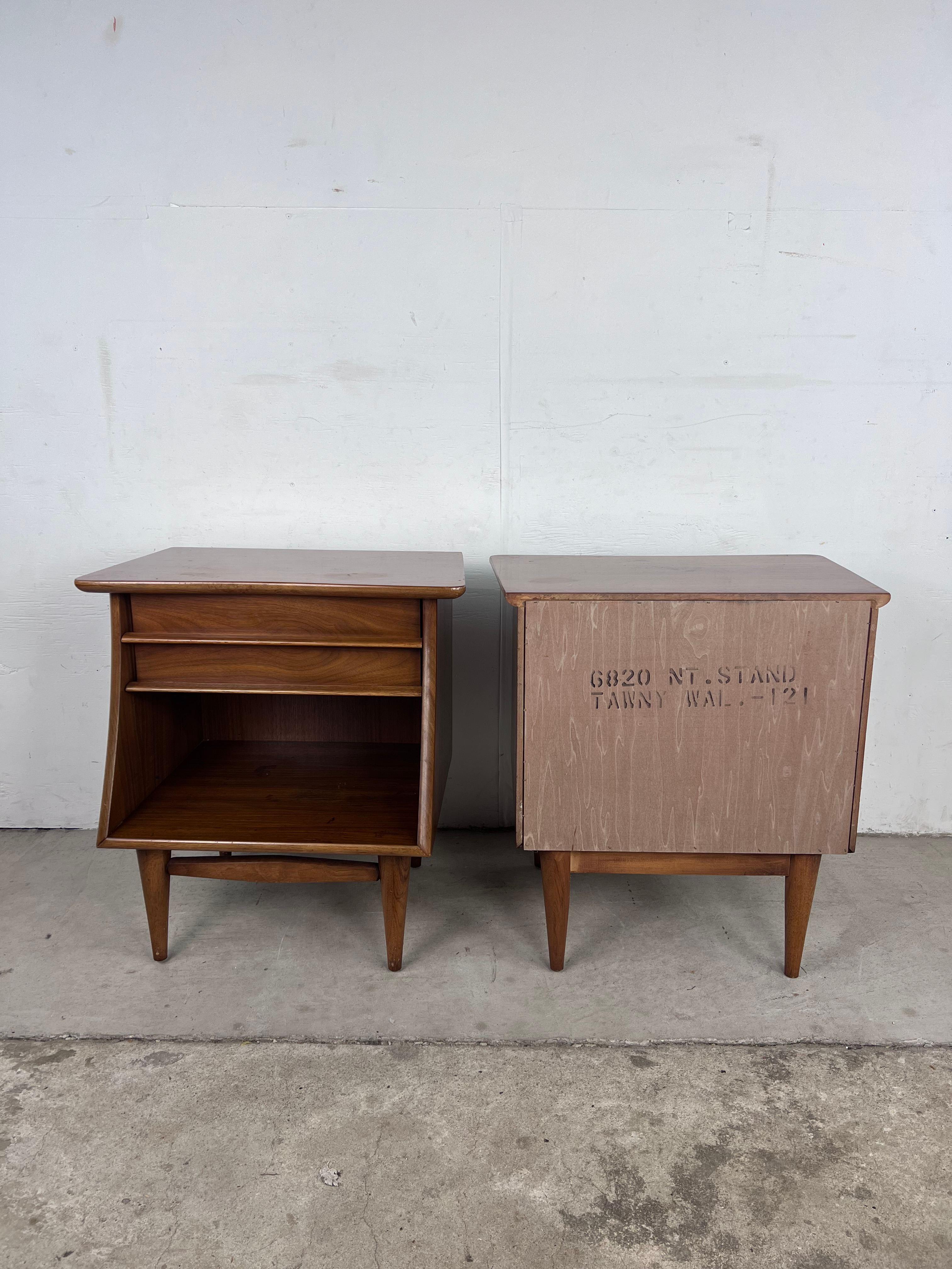 Mid Century Modern Nightstands The Foreteller by Kent Coffey - A Pair 7