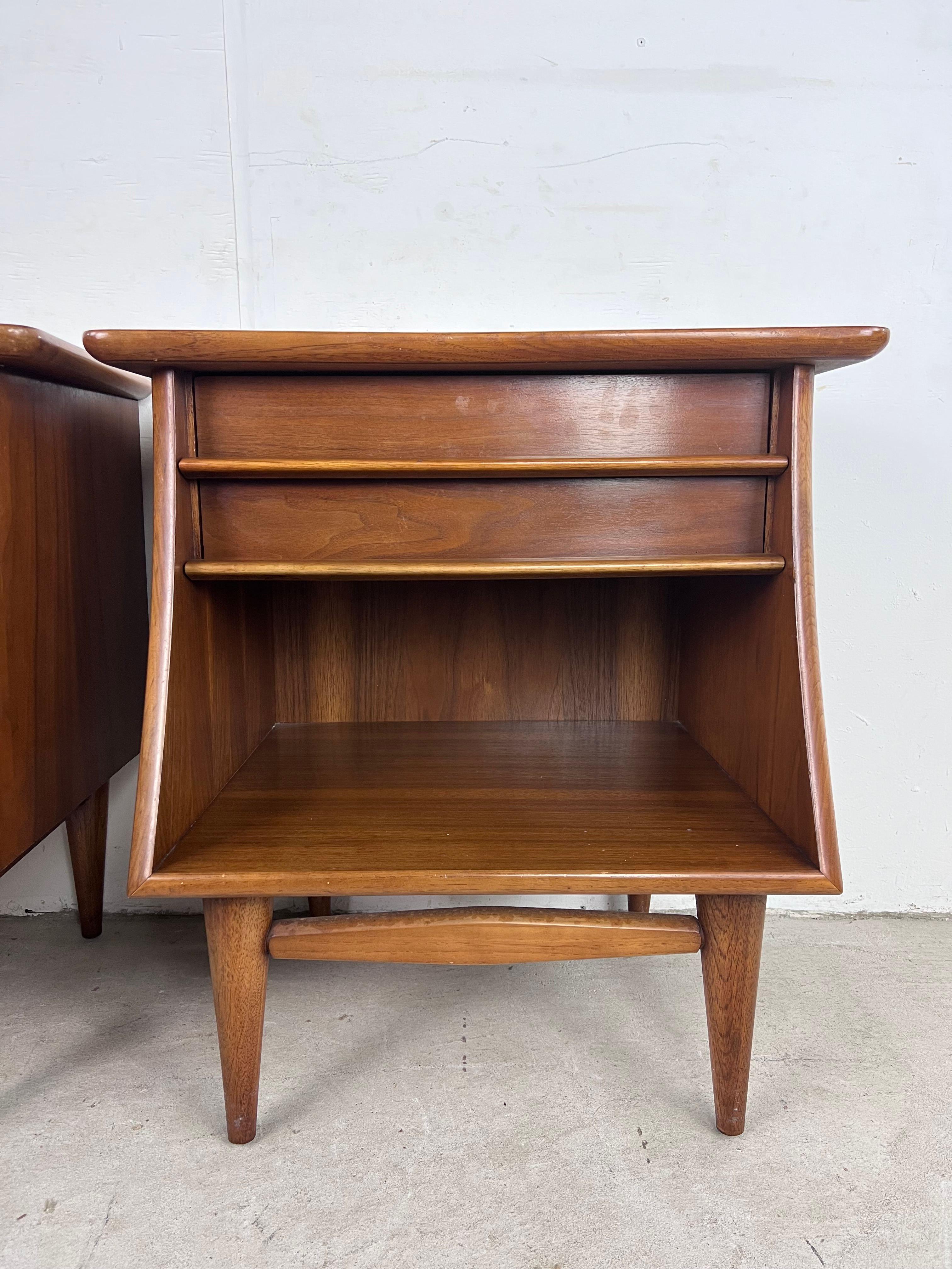 American Mid Century Modern Nightstands The Foreteller by Kent Coffey - A Pair