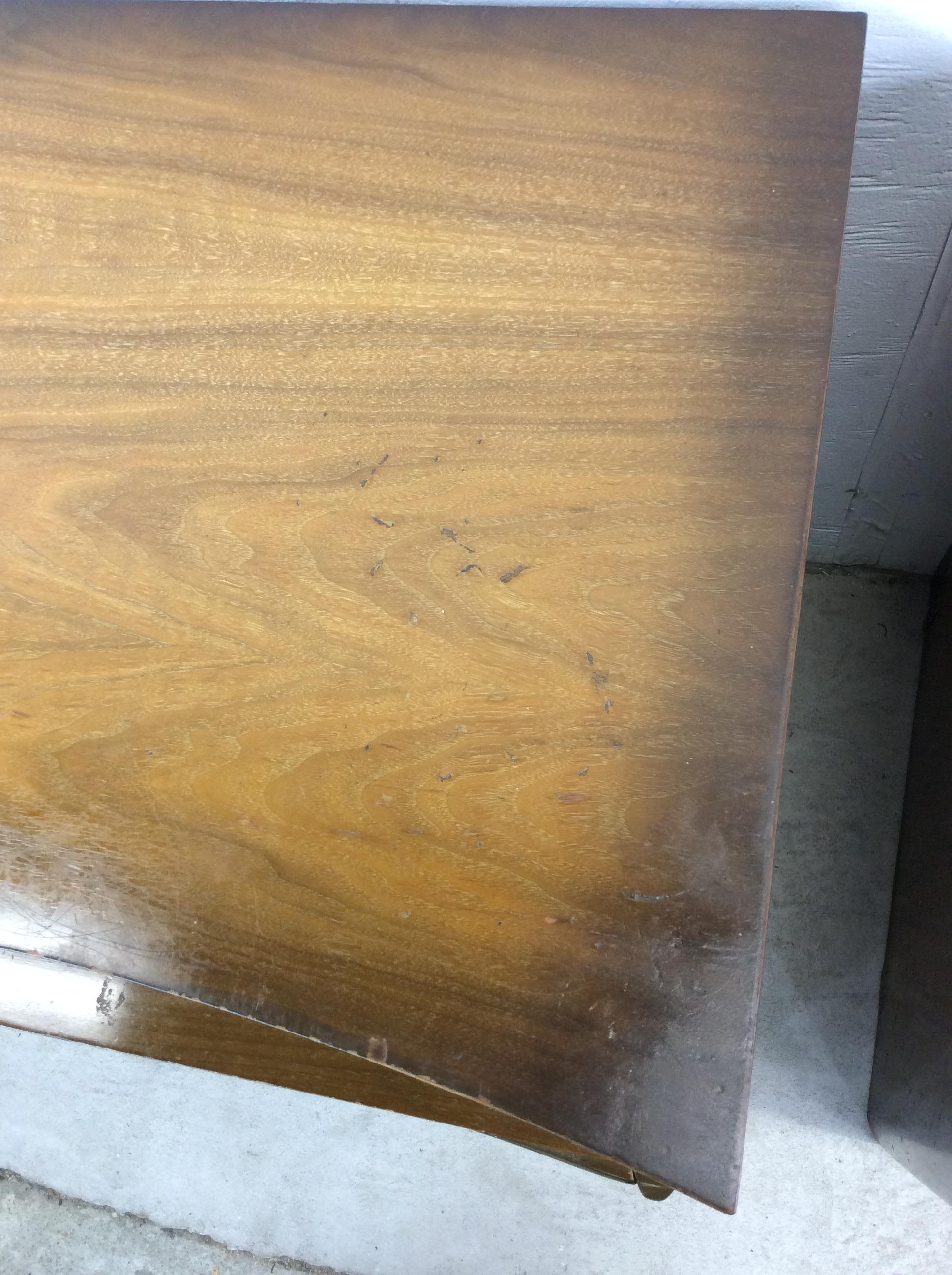 American Mid Century Modern Nightstands with One Drawer & Sled Legs - A Pair For Sale