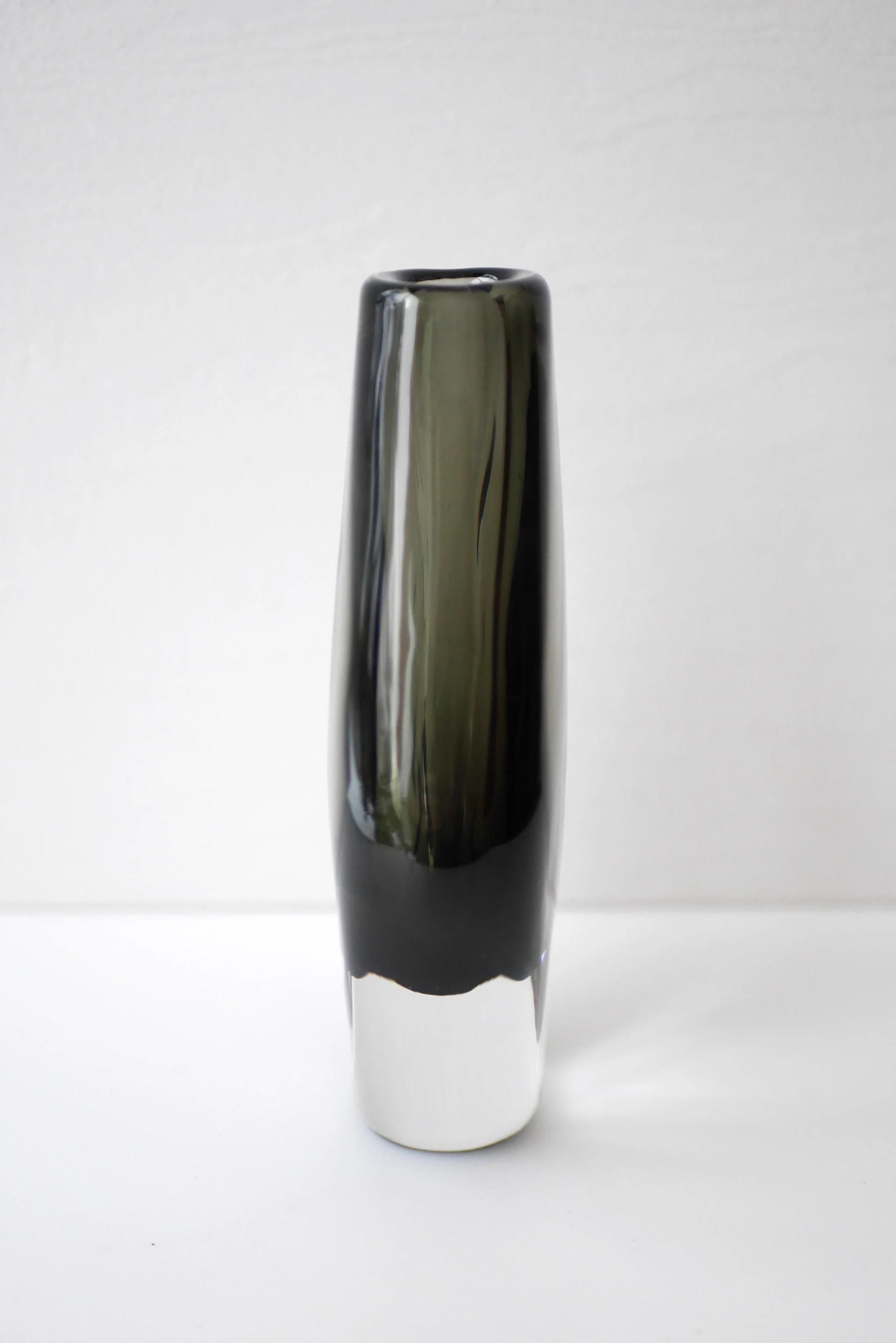 Vaso in vetro di metà secolo moderno di Nils Landberg, 