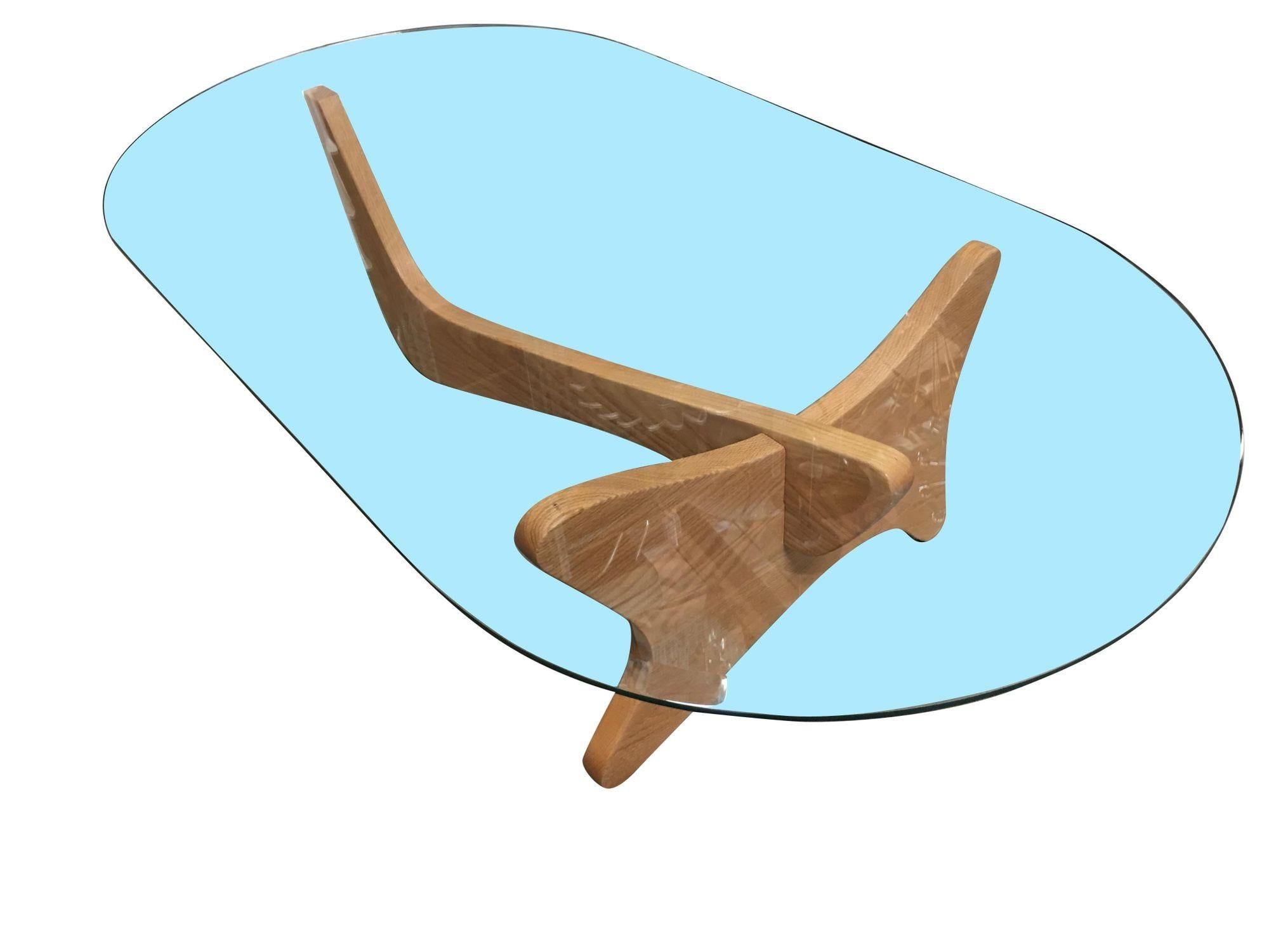 This 1950s biomorphic coffee table, in the style of Isamu Noguchi, was nicknamed the 