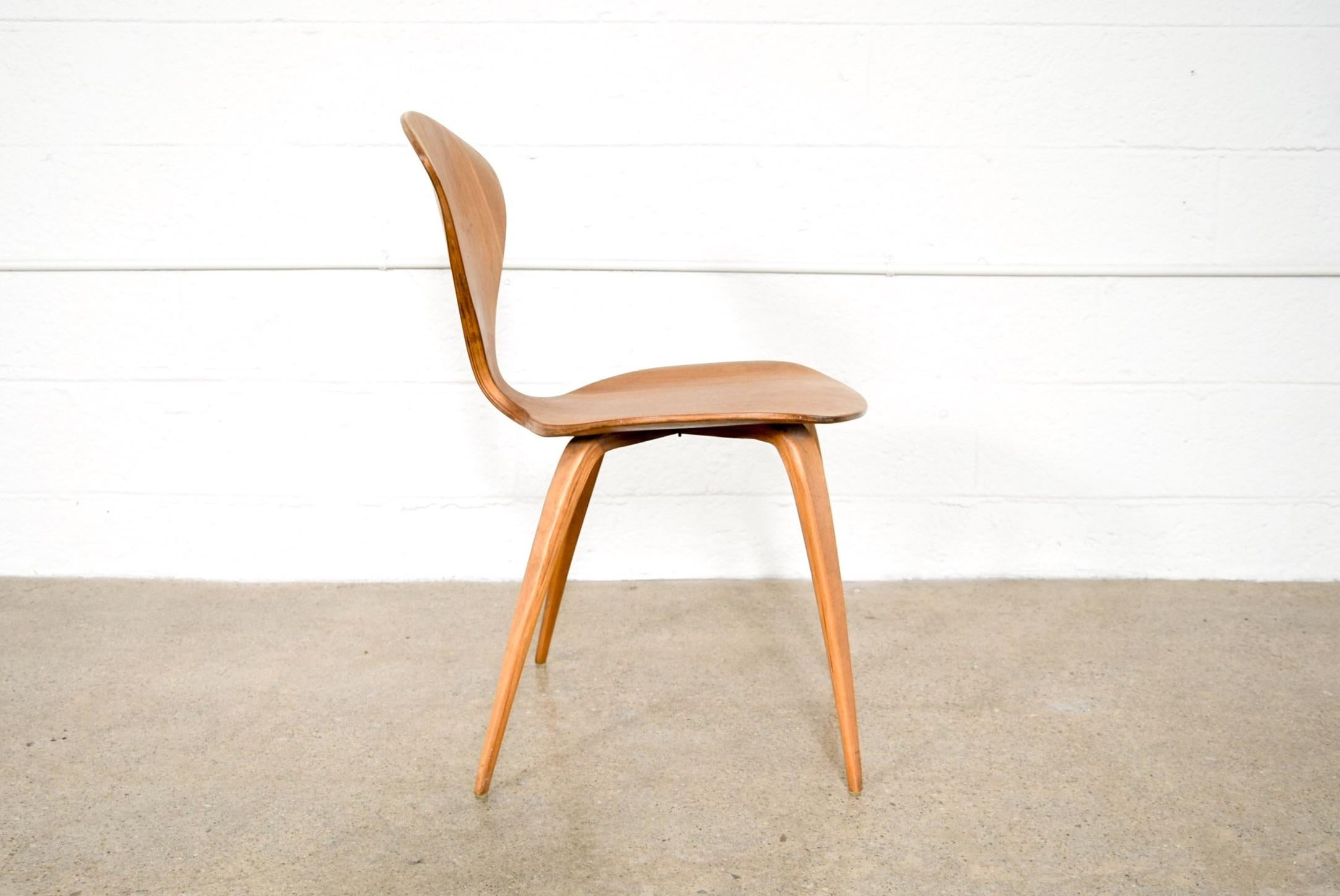 Mid-Century Modern Norman Cherner for Plycraft Wood Side Chair, 1960s In Good Condition For Sale In Detroit, MI